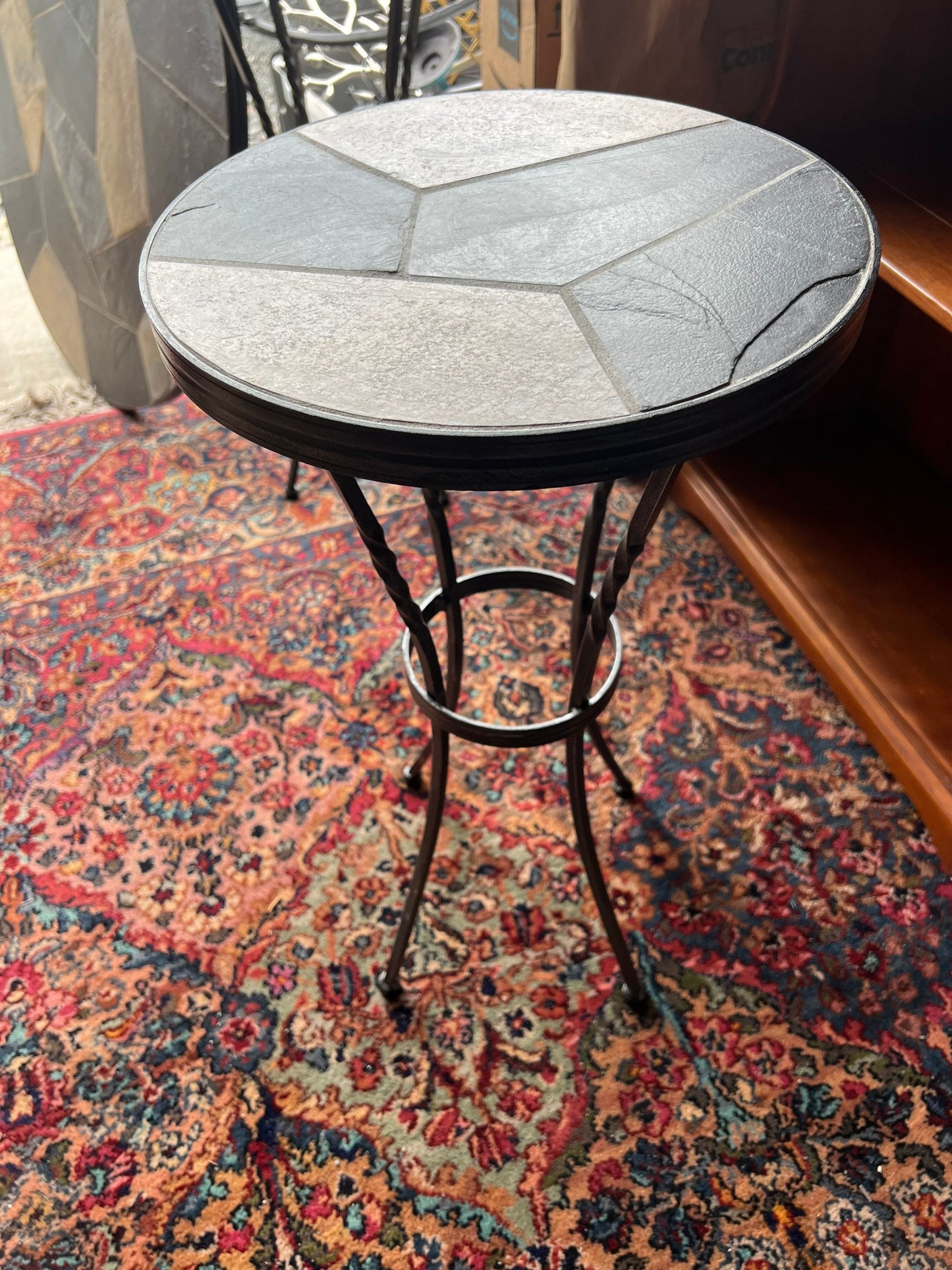 Vintage Stone Mosaic Table Set of 3 Tables Coffee Table, End Tables Lover Antiques and Vintage furniture