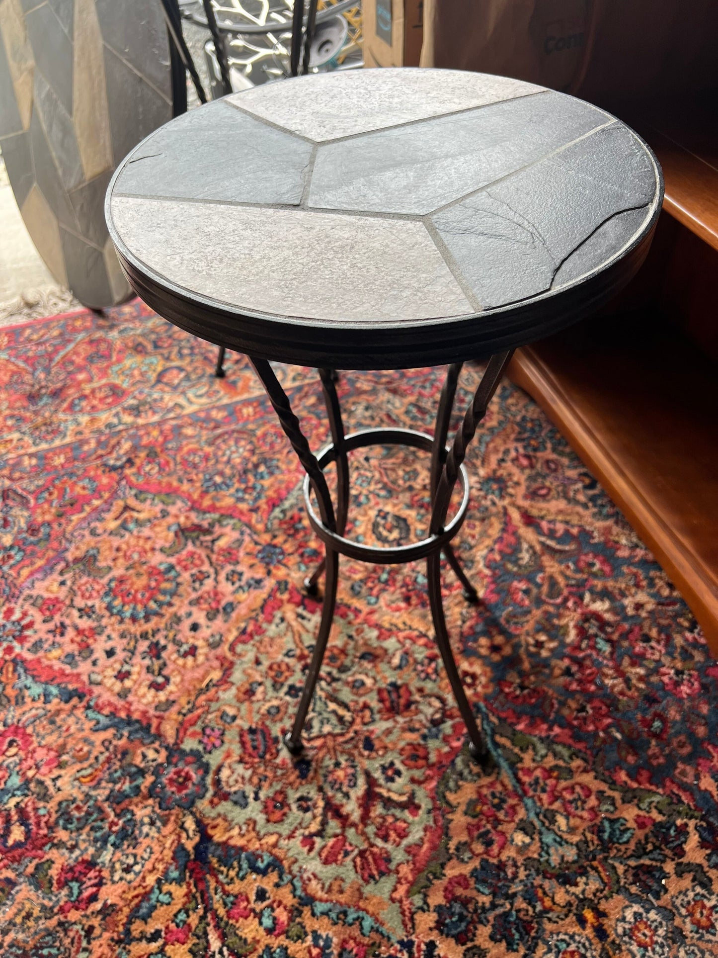 Vintage Stone Mosaic Table Set of 3 Tables Coffee Table, End Tables Lover Antiques and Vintage furniture