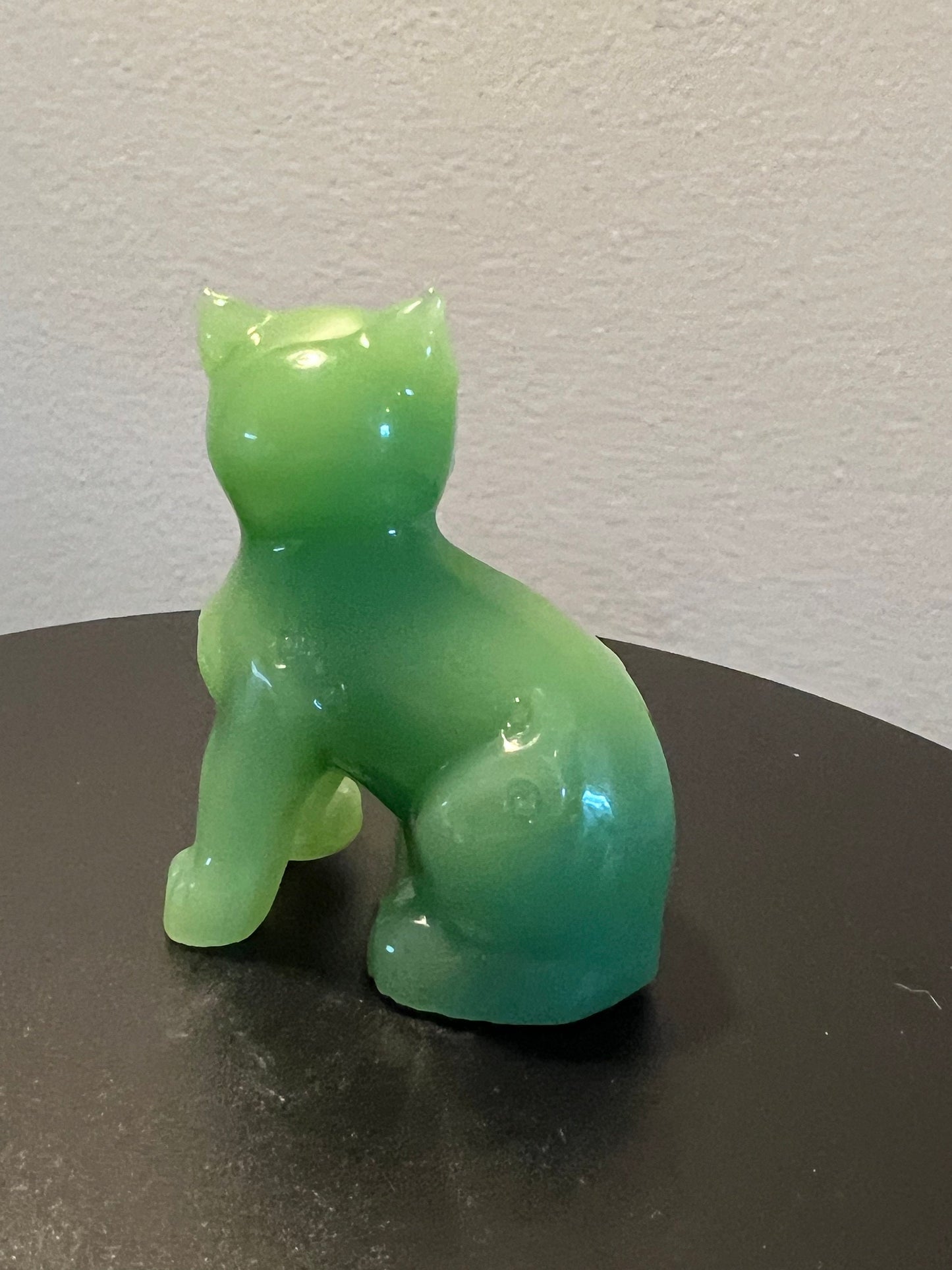 Vintage Jade Cat House of Faberge by the Franklin Mint Jadeite Cats Kitten Art Glass Animals Lover Antiques and Vintage