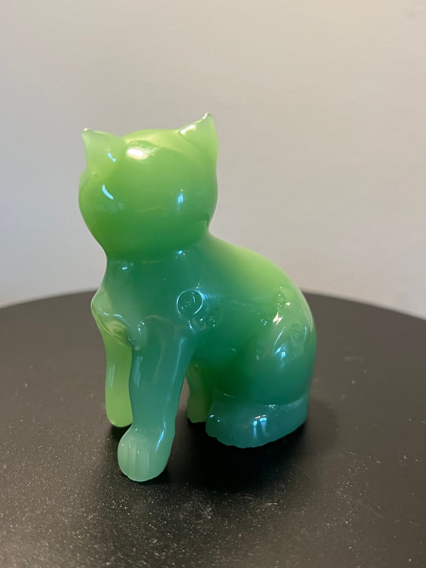 Vintage Jade Cat House of Faberge by the Franklin Mint Jadeite Cats Kitten Art Glass Animals Lover Antiques and Vintage