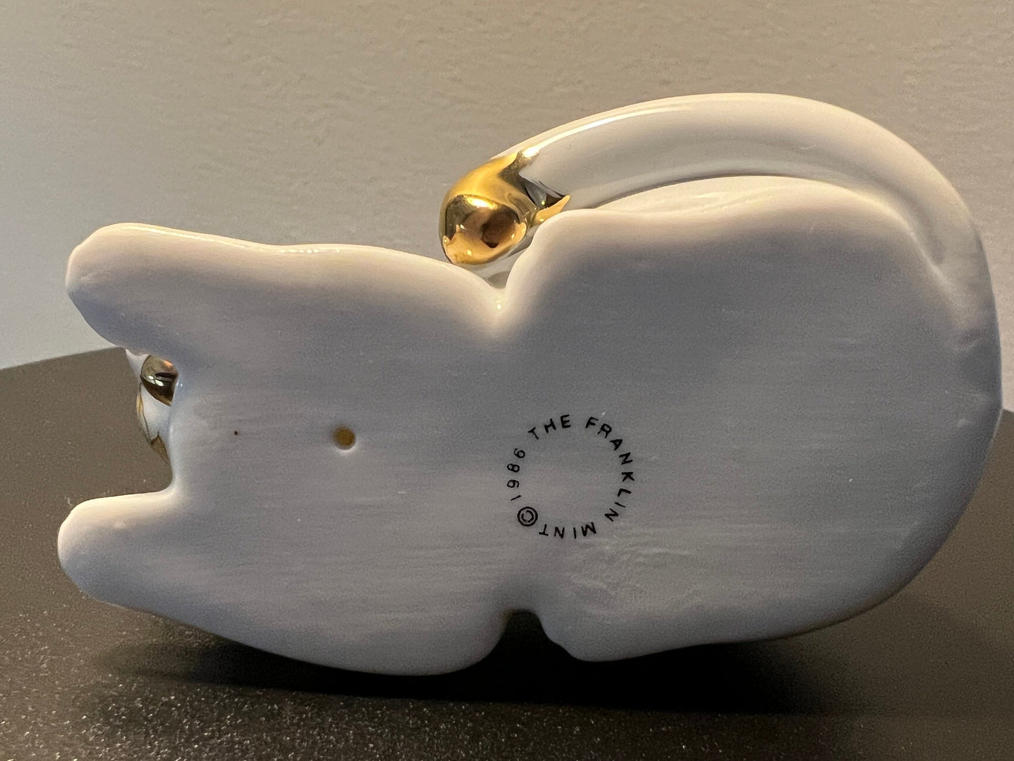 Vintage Porcelain Cat with Gold Accents House of Faberge by the Franklin Mint Cats of all kinds Kitten Art Glass Lover Antiques and Vintage