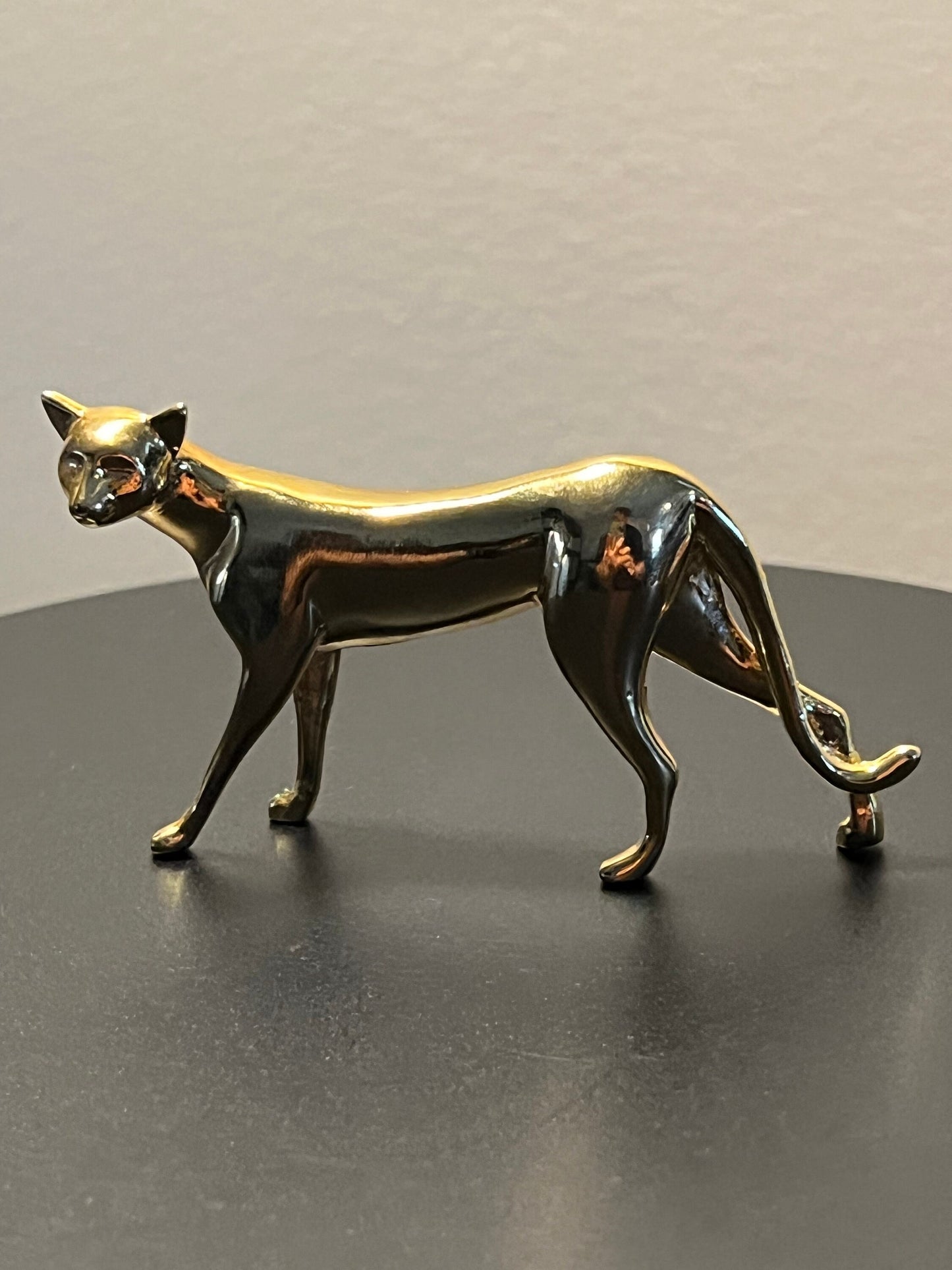 Vintage Brass Cat House of Faberge by the Franklin Mint Cats of all kinds polished brass Cats Kitten Art Glass Lover Antiques and Vintage