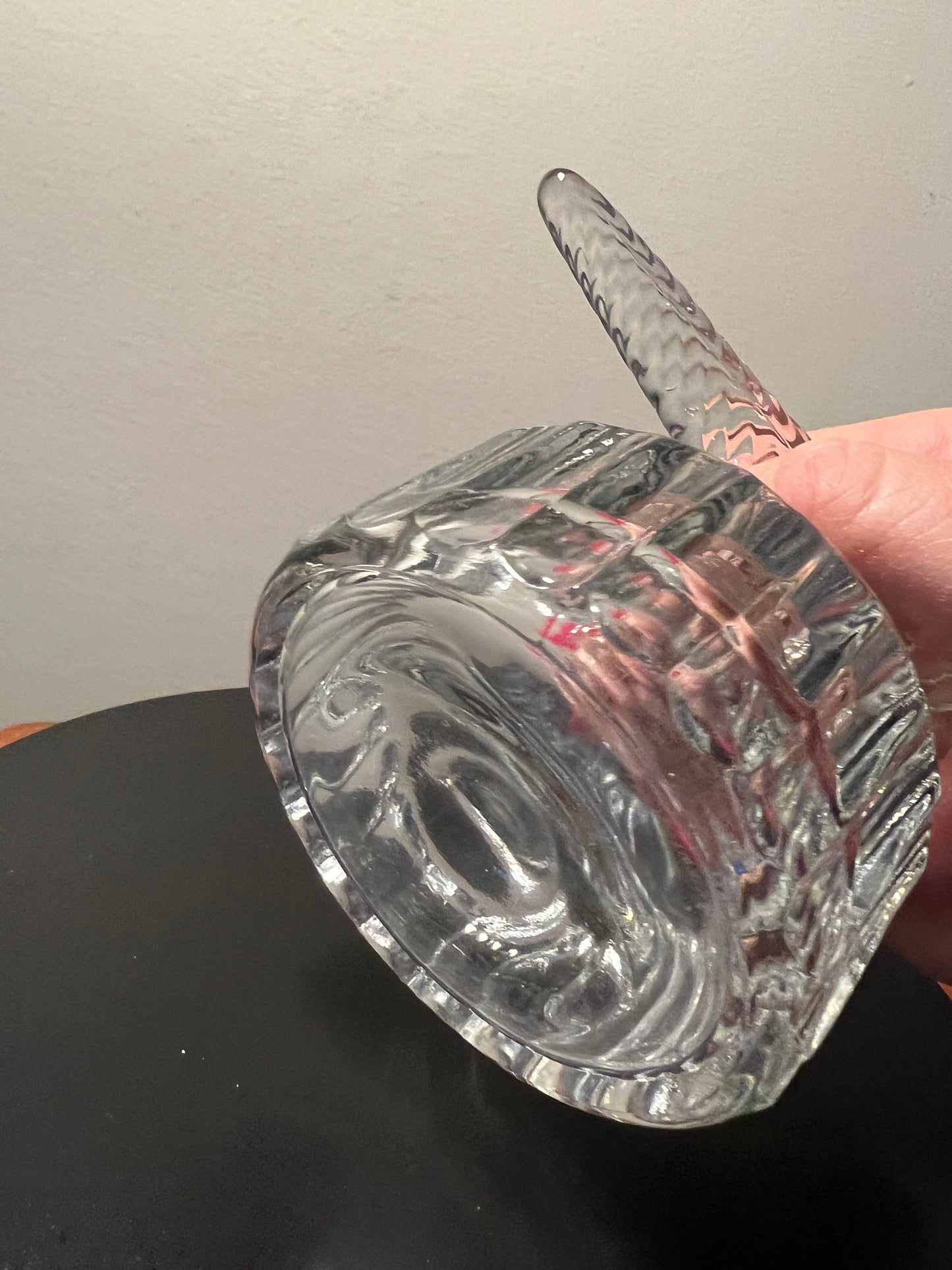 Vintage Crystal Cut Glass Perfume Bottle Cologne with Air Twisted Stopper Modern Pairpoint Glass Lover Antiques and Vintage