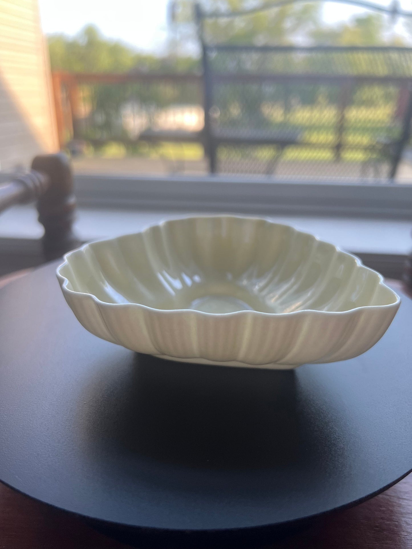 Vintage Belleek Ireland Heart Shaped Dish Scalloped Bowl Hearts Sweet Container Gift Lover Antiques and Vintage