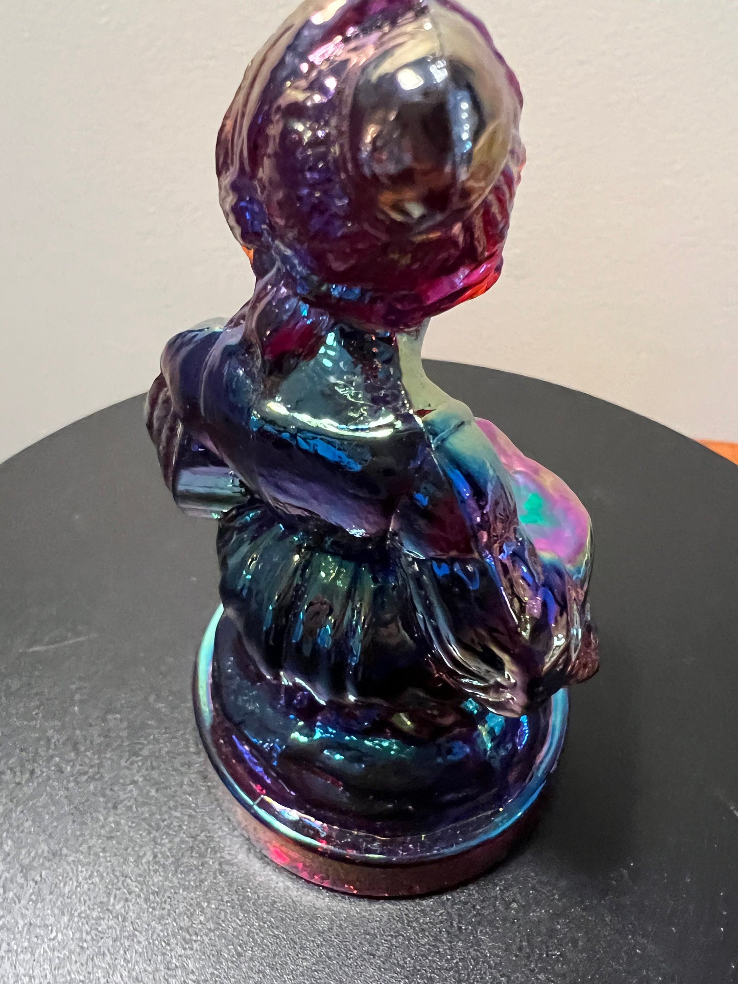Vintage Little Women Beth #3 Summit Art Purple Carnival Glass Art Russ Vogelsong Sculpture Art Glass Figurine Lover Antiques and Vintage