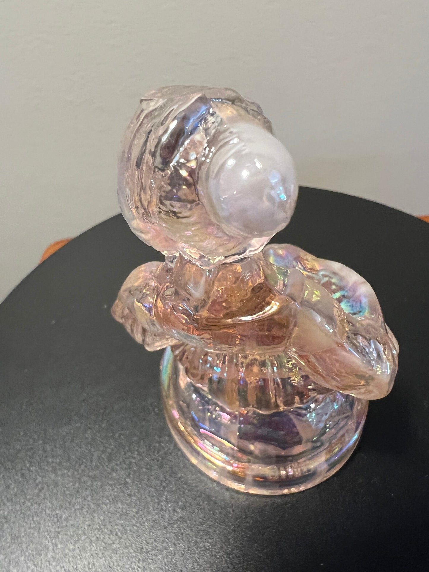 Vintage Little Women Cindy #2 Summit Art Pink Opalescent Russ Vogelsong Sculpture Art Glass Figurine  art Lover Antiques and Vintage