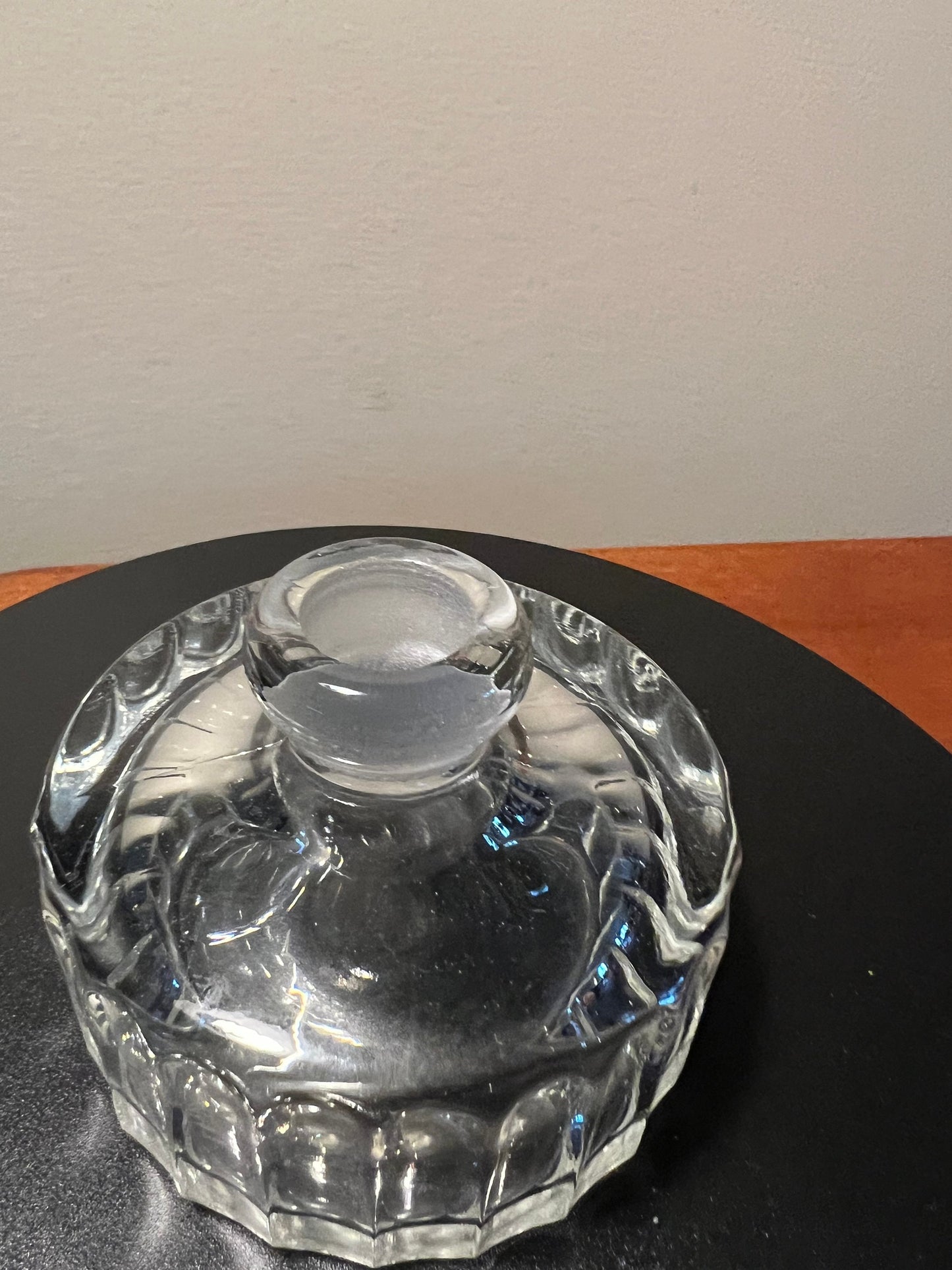 Vintage Crystal Cut Glass Perfume Bottle Cologne with Air Twisted Stopper Modern Pairpoint Glass Lover Antiques and Vintage