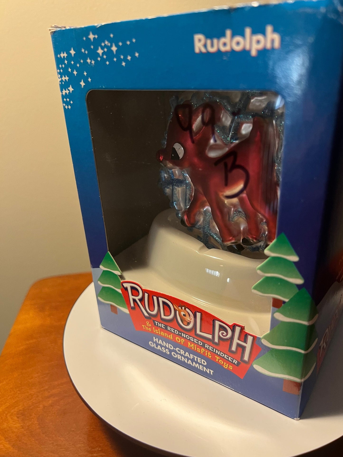 Vintage Rudolph The Red Nosed Reindeer Glass Ornament by Brass Key Collection Made in USA Collectible Ornaments Rankin Bass Lover Antiques