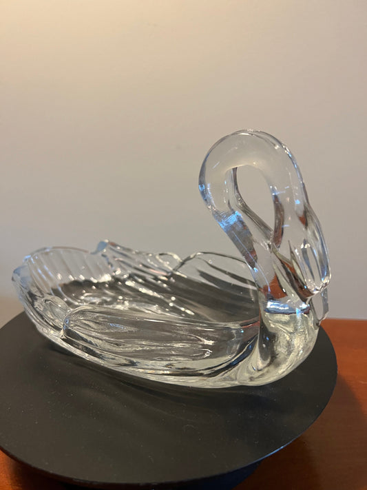 Vintage Swan Nut Candy Dish Container Glass Art Swans Candy Holder Art Glass Home Decor Lover Antiques