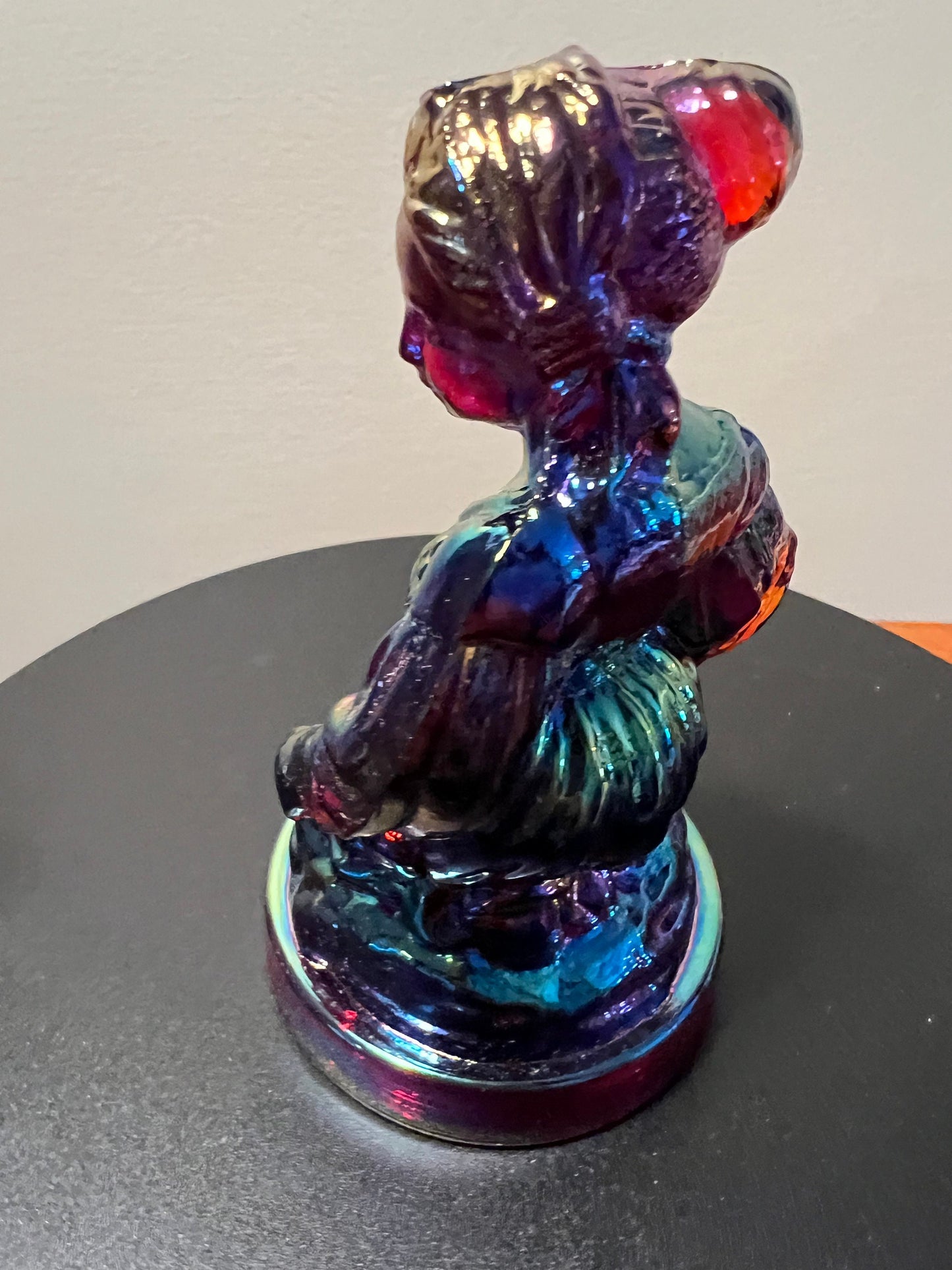 Vintage Little Women Beth #3 Summit Art Purple Carnival Glass Art Russ Vogelsong Sculpture Art Glass Figurine Lover Antiques and Vintage