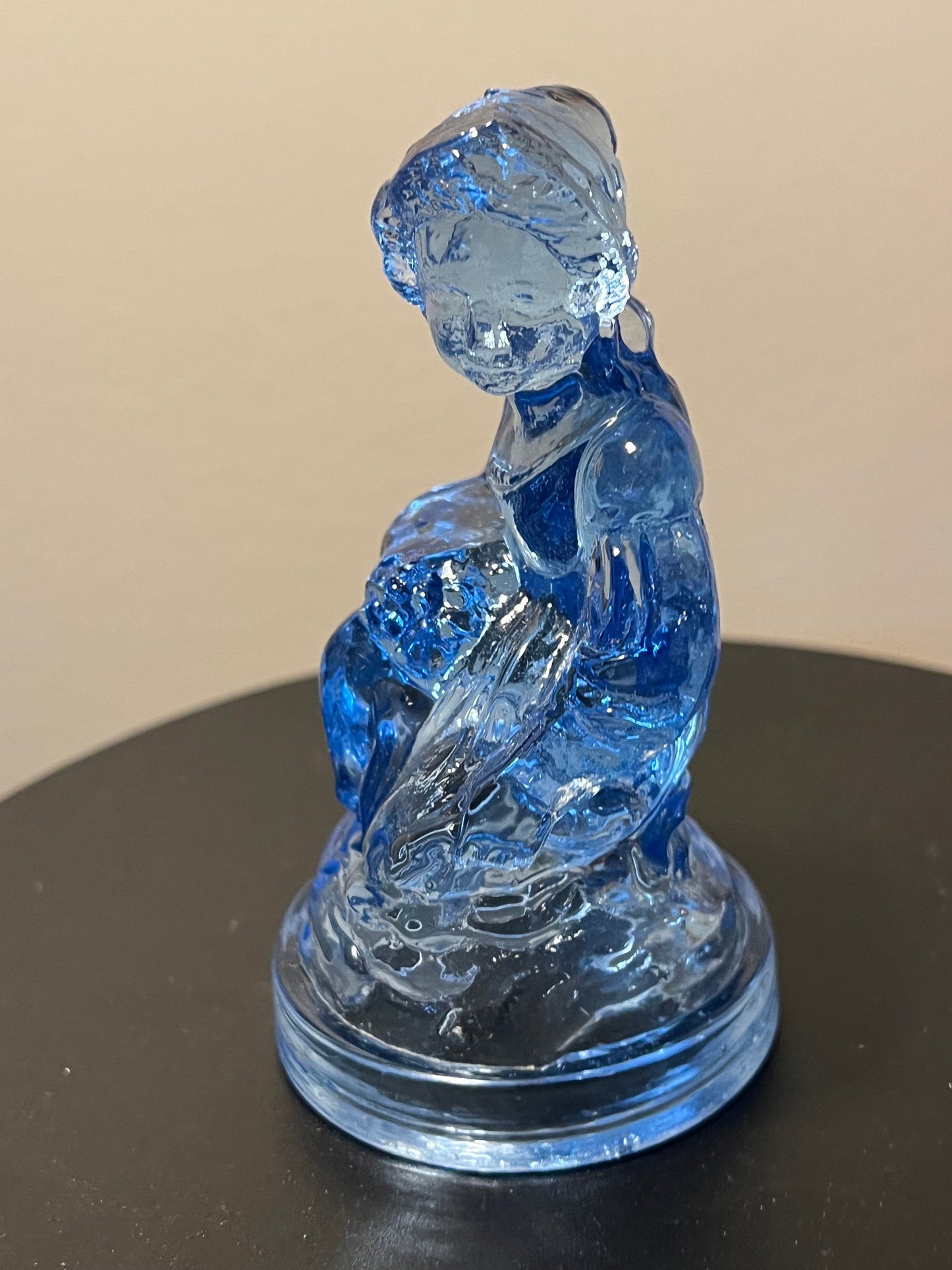 Vintage Little Women Jo #7 Summit Art Iridescent Pink Glass Art Russ Vogelsong Sculpture Art Glass Figurine  art Lover Antiques and Vintage