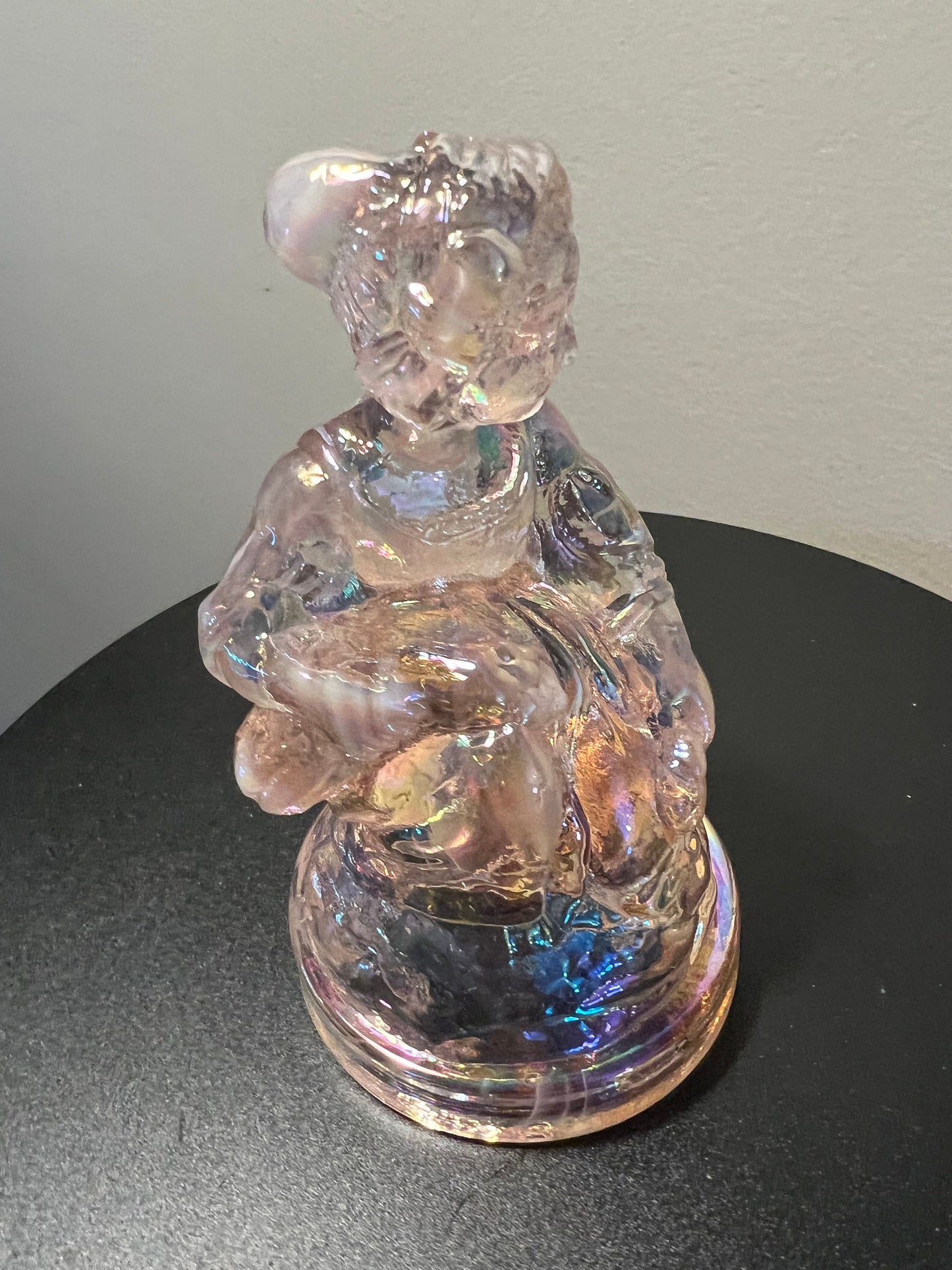 Vintage Little Women Cindy #2 Summit Art Pink Opalescent Russ Vogelsong Sculpture Art Glass Figurine  art Lover Antiques and Vintage