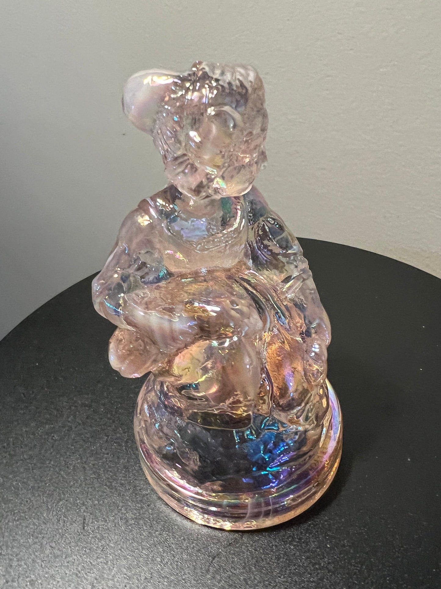 Vintage Little Women Cindy #2 Summit Art Pink Opalescent Russ Vogelsong Sculpture Art Glass Figurine  art Lover Antiques and Vintage