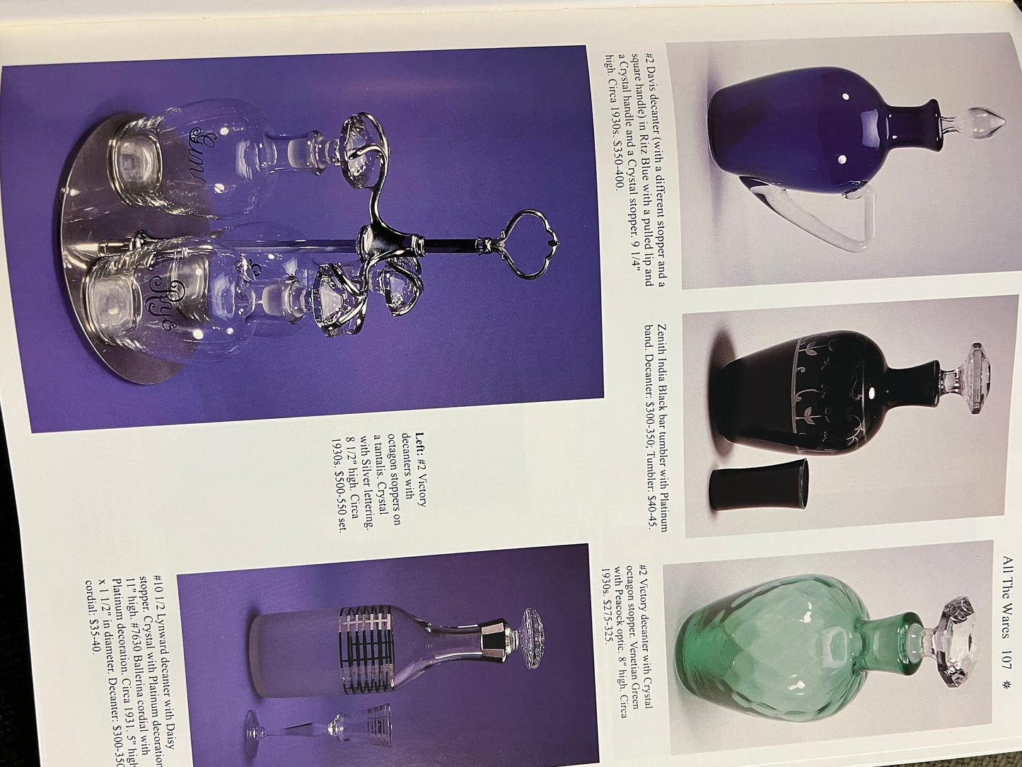 Vintage Morgantown Glasss From Depression Glass Through the 1960’s Book with Price Guide by Jeffrey B. Snyder Lover Antiques and Vintage