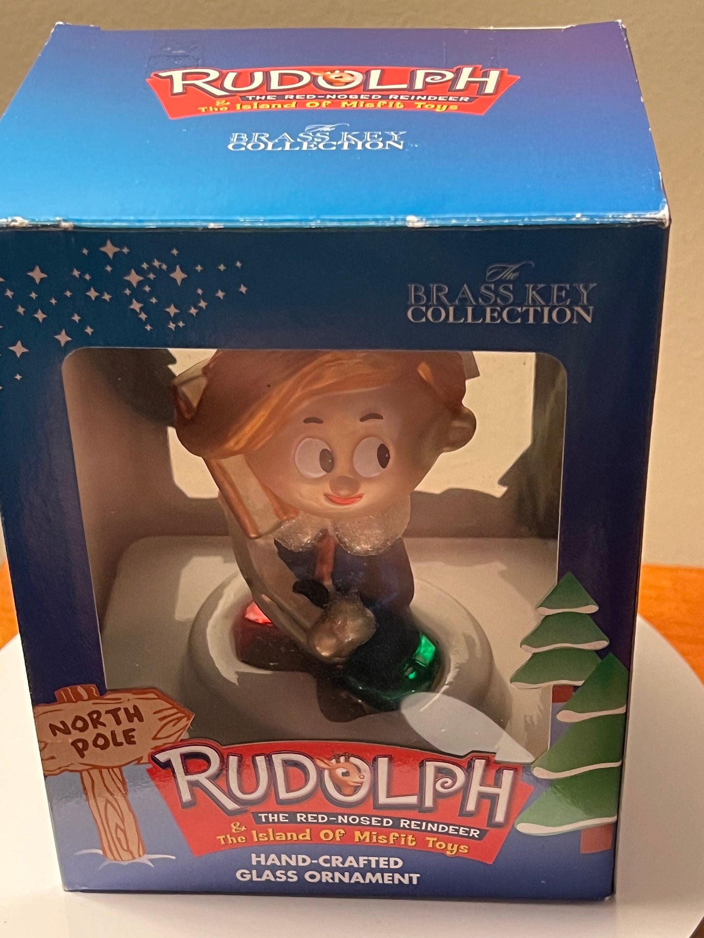 Vintage Hermie Ornament Rudolph The Red Nosed Reindeer by Brass Key Collection Made in USA Collectible Ornaments Rankin Bass Lover Antiques