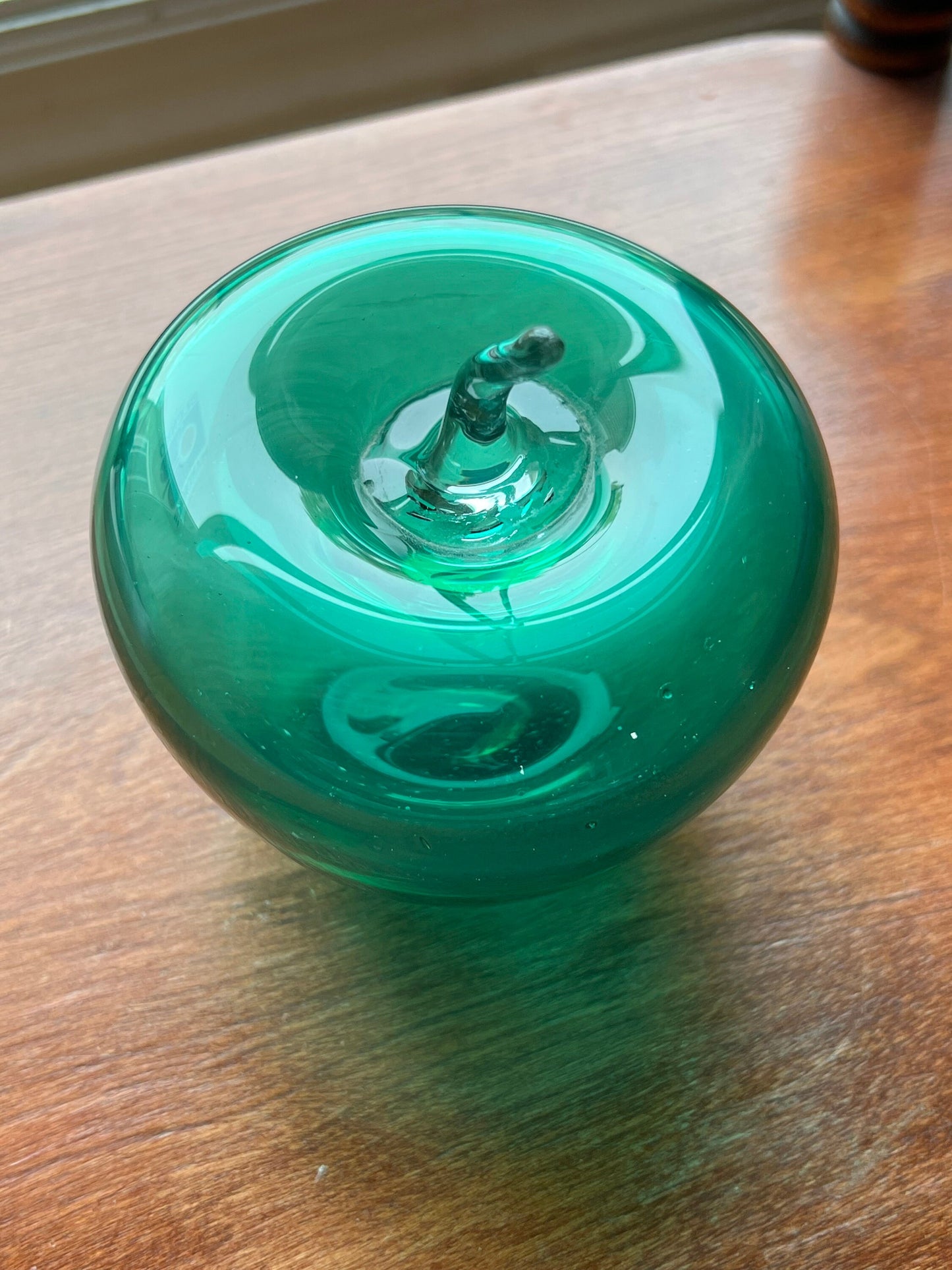 Vintage Blenko Green Glass Apple Paperweight Apples Bookend Green Glass Art Lover Antiques & Vintage