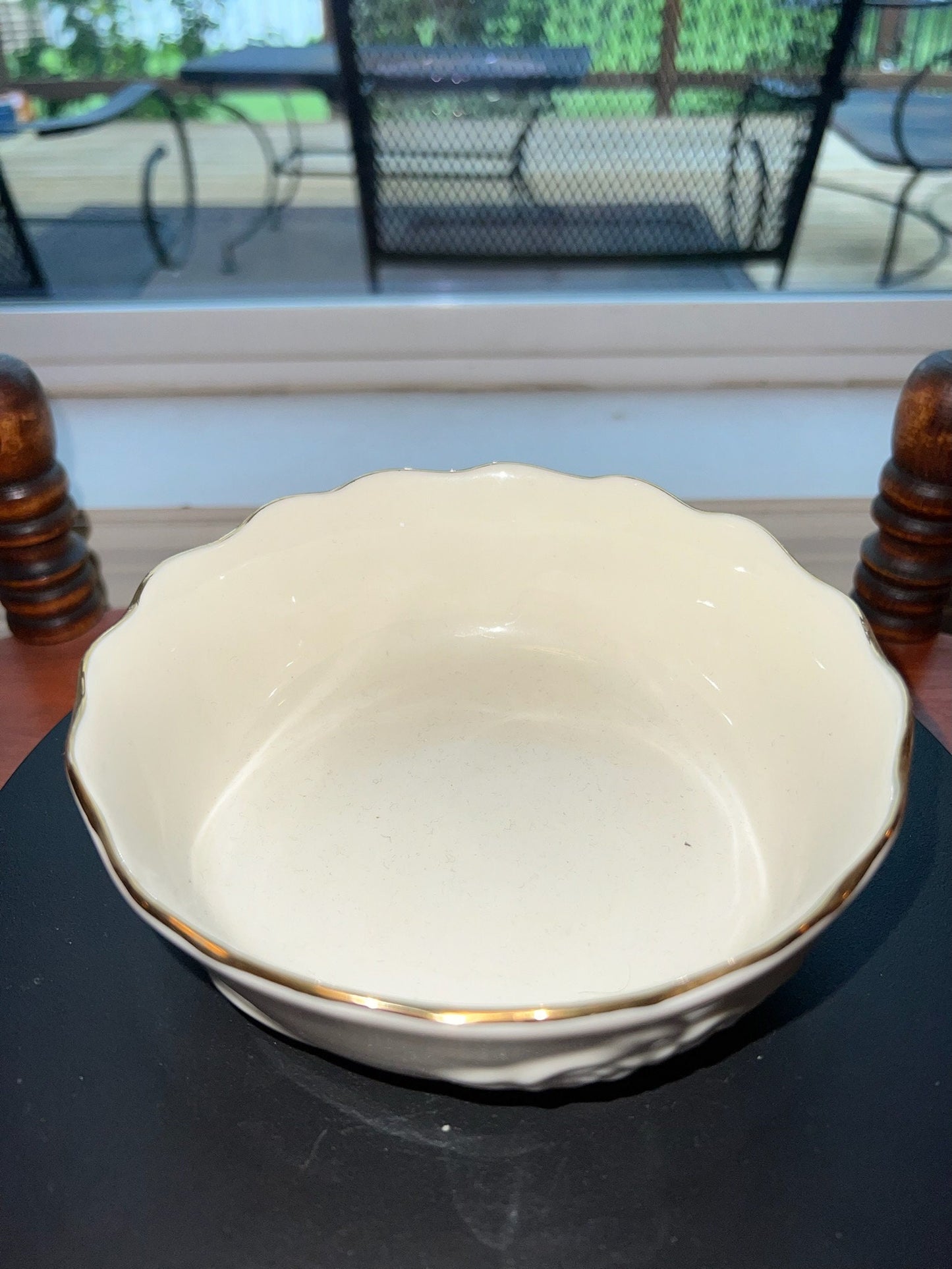 Vintage Lenox Porcelain Rose Blossom Bowl 24K Gold Gilding Lover Antiques and Vintage