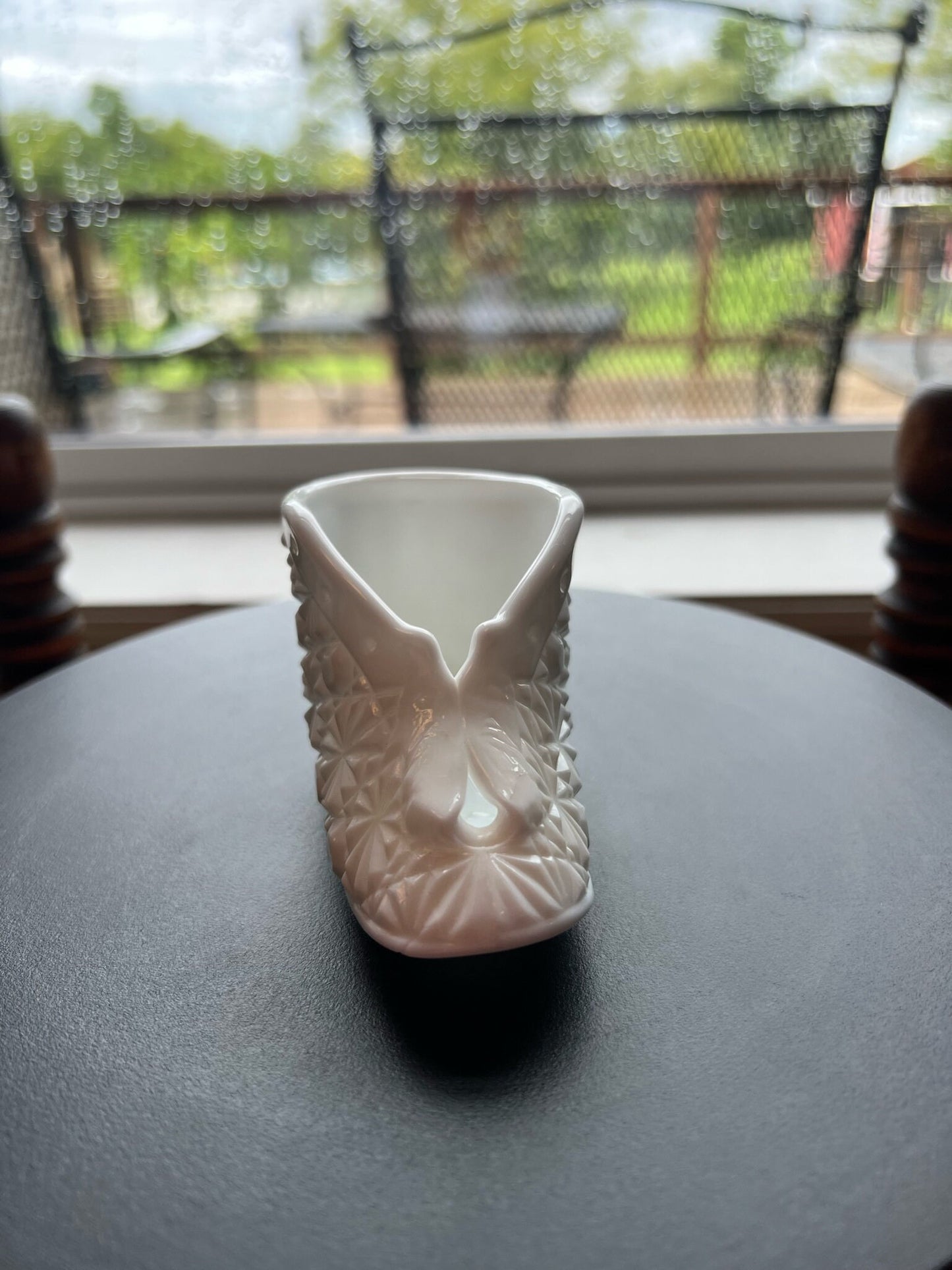 Vintage Fenton Daisy and Button Milk Glass Baby Bootie Old Virginia Glass Art Lover Antiques and Vintage
