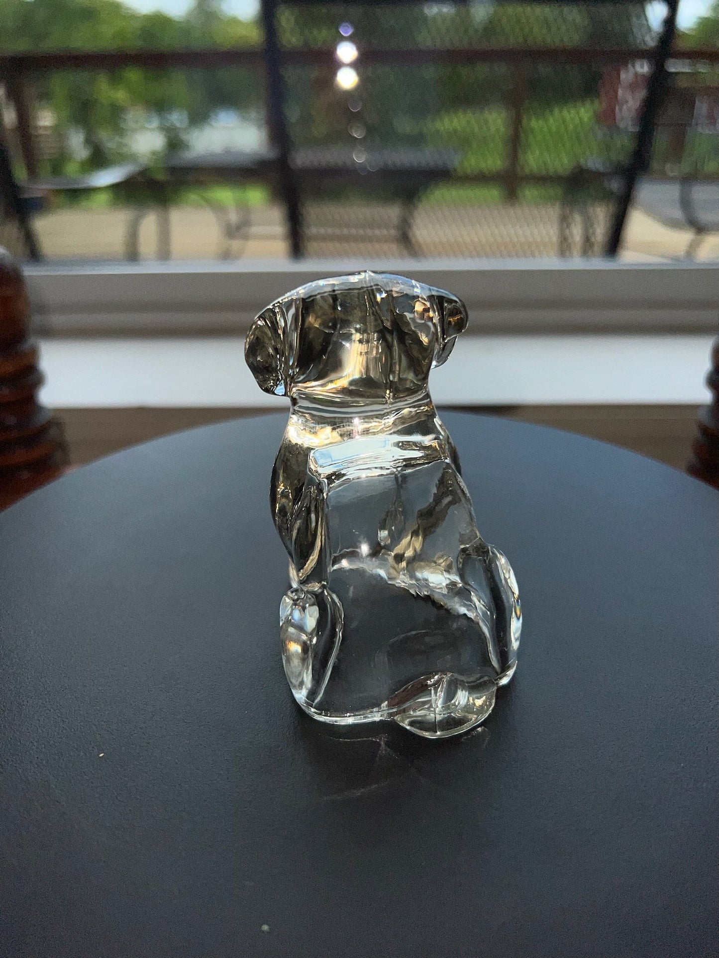 Vintage Mopey Sad Puppy Dog Hollow Glass Art Figurine Clear Glass 1940’s Federal Glass Lover Antiques and Vintage