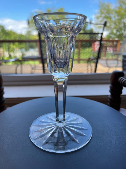 Vintage Waterford Crystal Lismore Candlestick Vase Cut Glass 8 Vertical Cuts Home Decoration Lover Antiques and Vintage