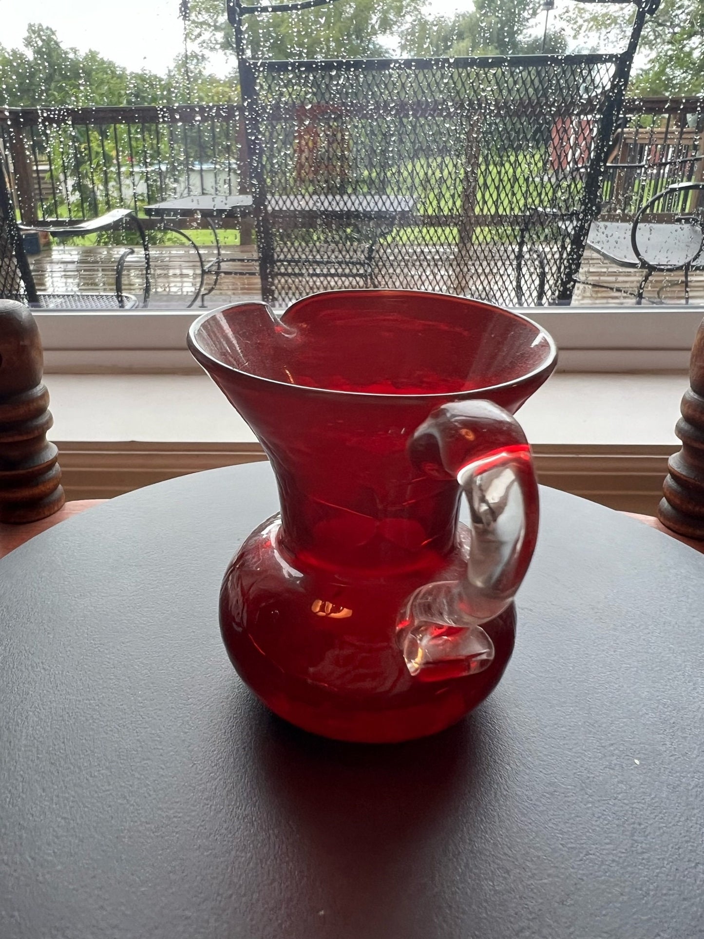 Vintage Ruby Red Mini Pitcher Mini Treasure Small Vase Lover Antiques and Vintage