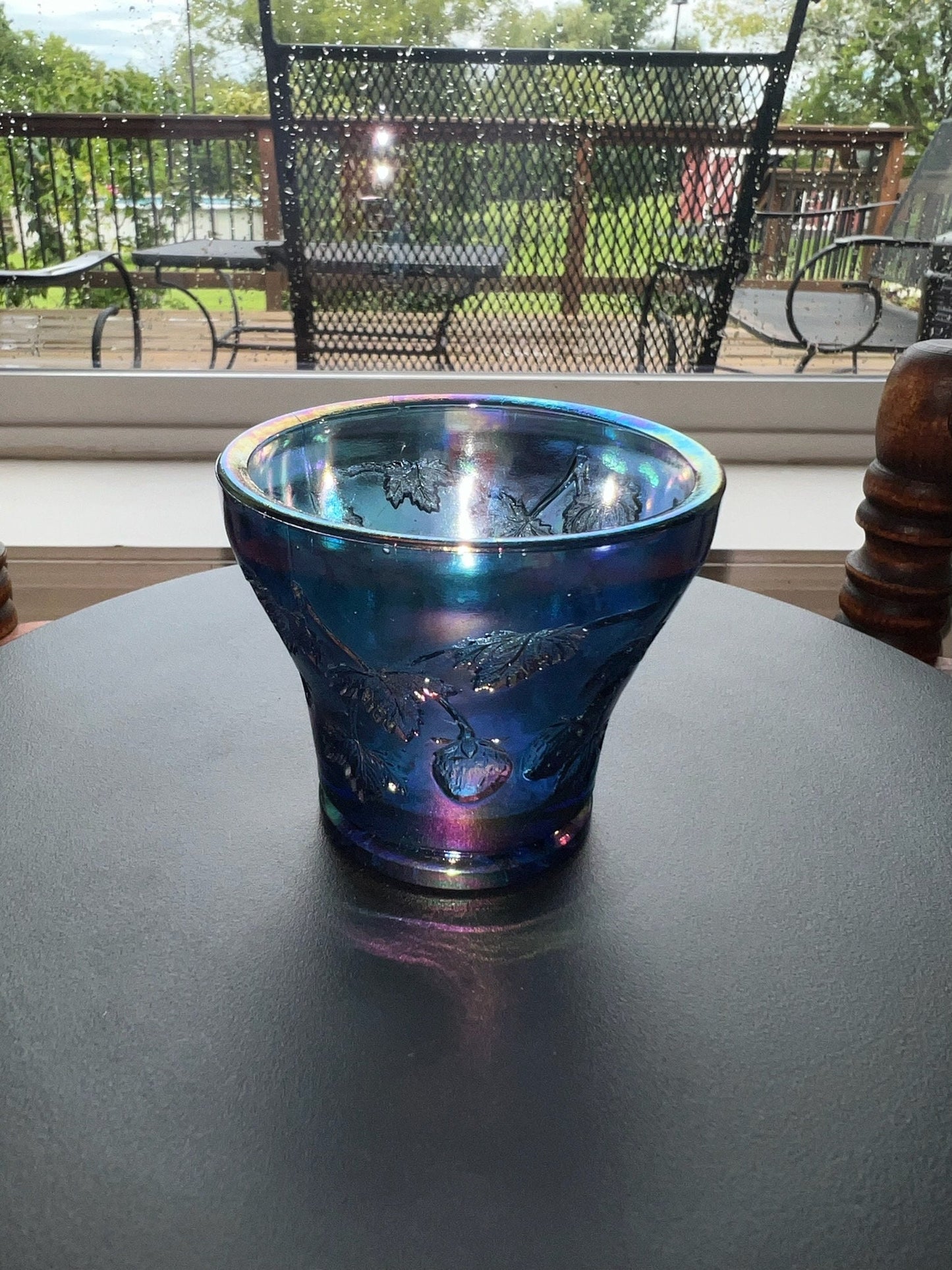 Vintage Summit Art Carnival Glass Toothpick Holder Small Container Purple Art Glass Lover Antiques and Vintage