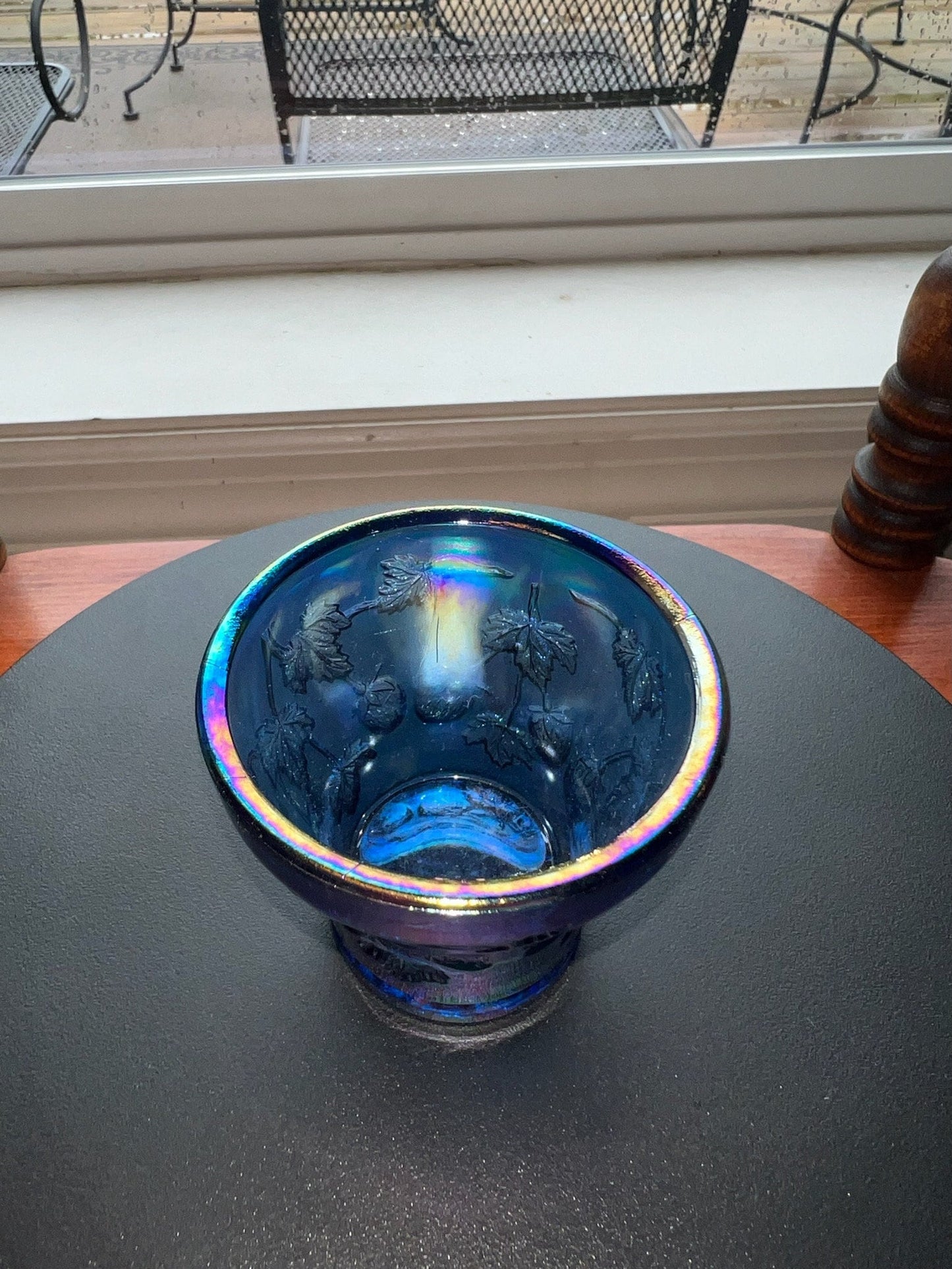 Vintage Summit Art Carnival Glass Toothpick Holder Small Container Purple Art Glass Lover Antiques and Vintage