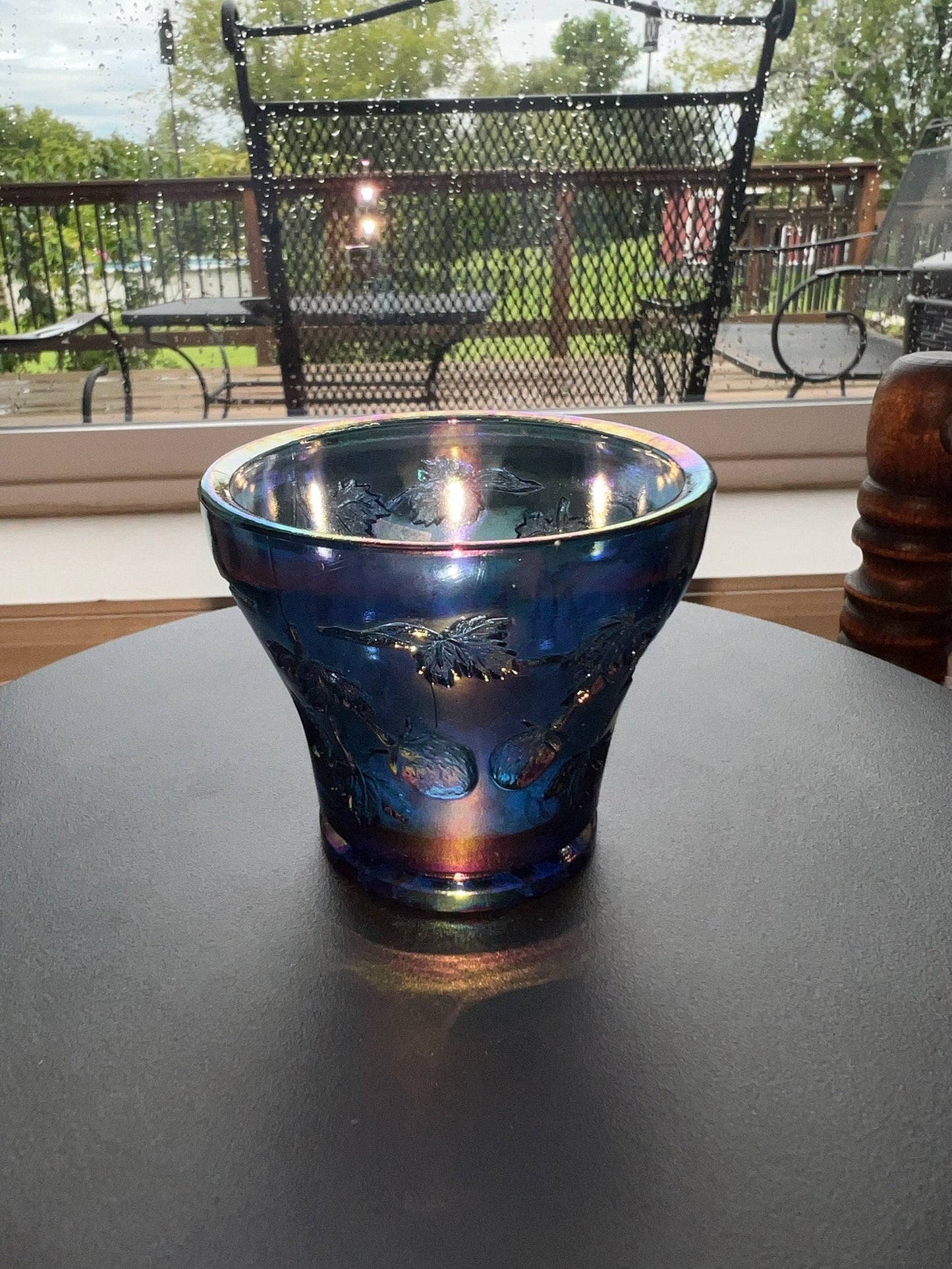 Vintage Summit Art Carnival Glass Toothpick Holder Small Container Purple Art Glass Lover Antiques and Vintage