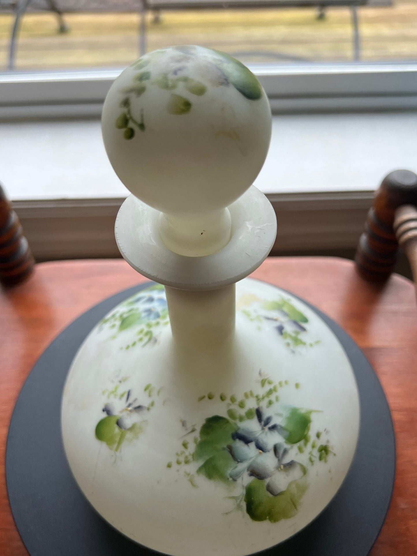 Antique Mount Washington Hand Blown Satin Lusterless Boudoir Glass Perfume Cologne Bottle Glass Art Lover Antiques and Vintage