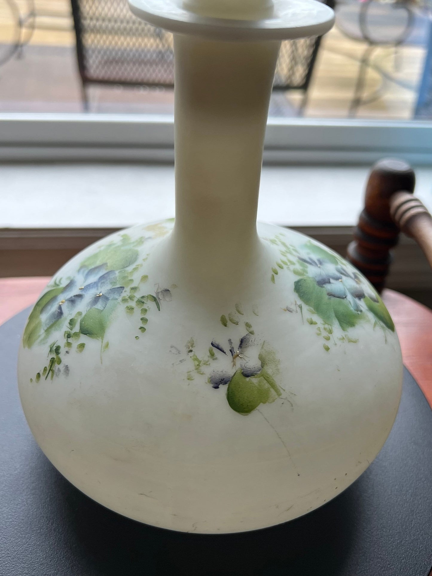 Antique Mount Washington Hand Blown Satin Lusterless Boudoir Glass Perfume Cologne Bottle Glass Art Lover Antiques and Vintage