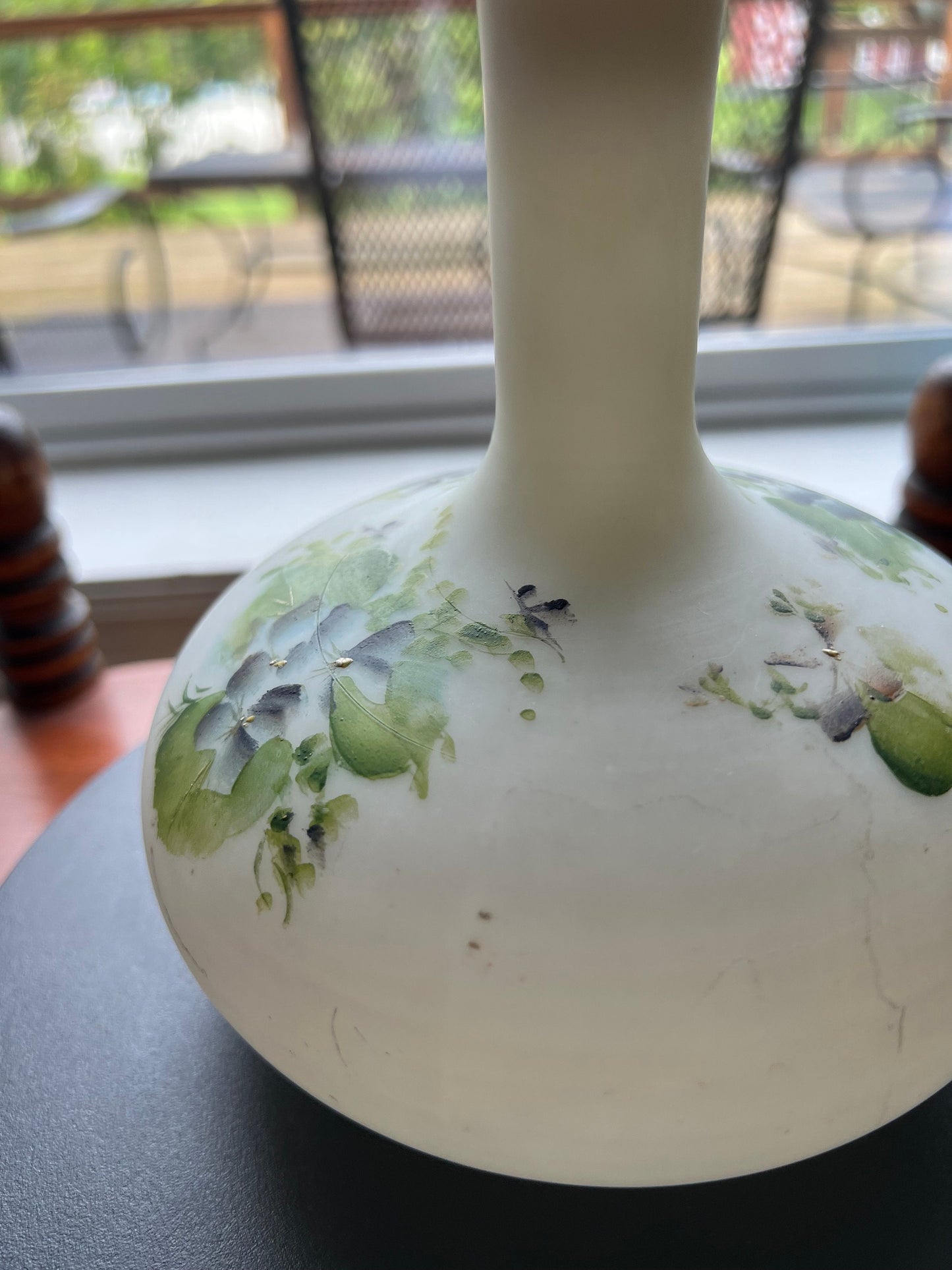Antique Mount Washington Hand Blown Satin Lusterless Boudoir Glass Perfume Cologne Bottle Glass Art Lover Antiques and Vintage