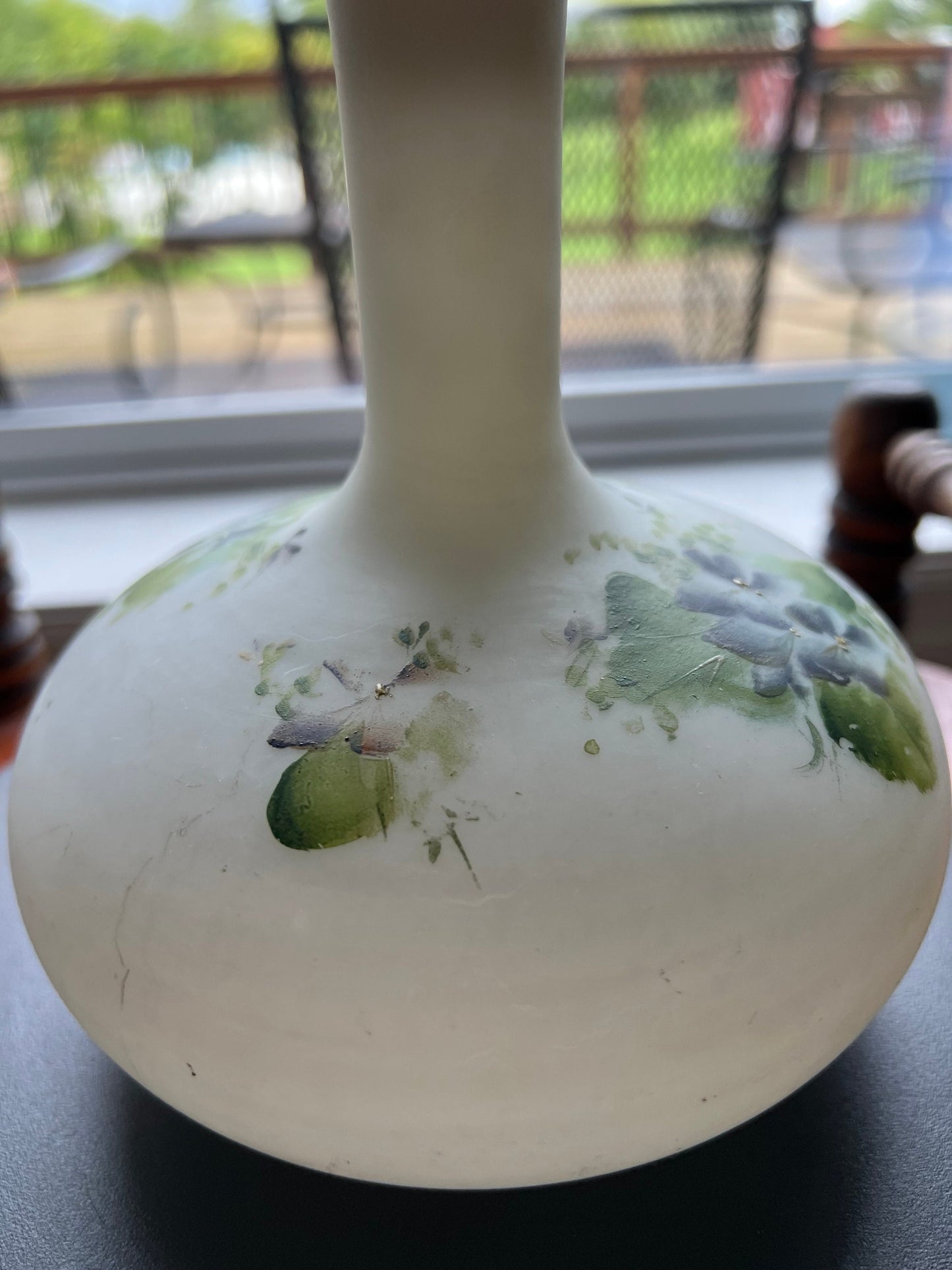 Antique Mount Washington Hand Blown Satin Lusterless Boudoir Glass Perfume Cologne Bottle Glass Art Lover Antiques and Vintage