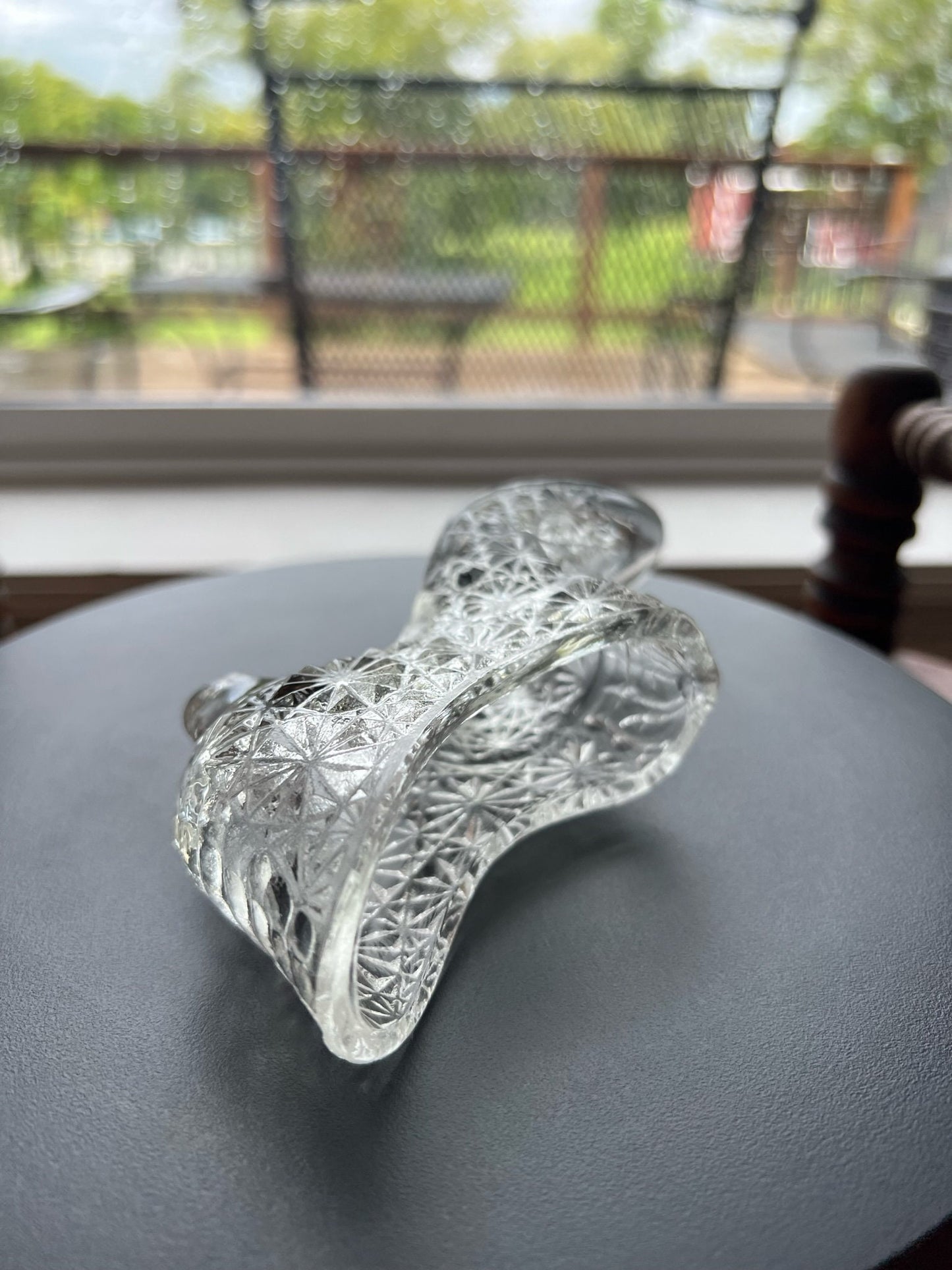 Vintage Fenton Daisy and Button Slipper Shoe Clear Princess Slipper Glass Art Lover Antiques and Vintage