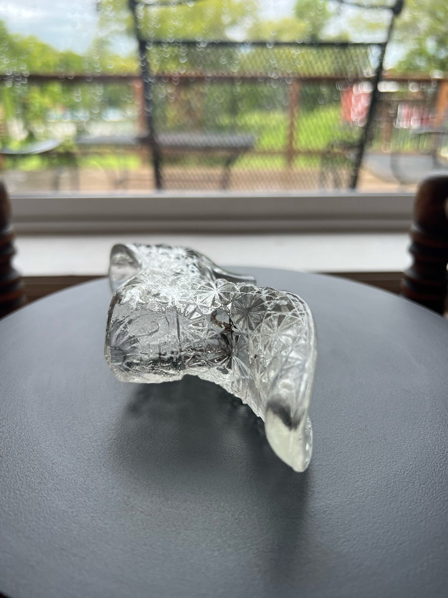 Vintage Fenton Daisy and Button Slipper Shoe Clear Princess Slipper Glass Art Lover Antiques and Vintage