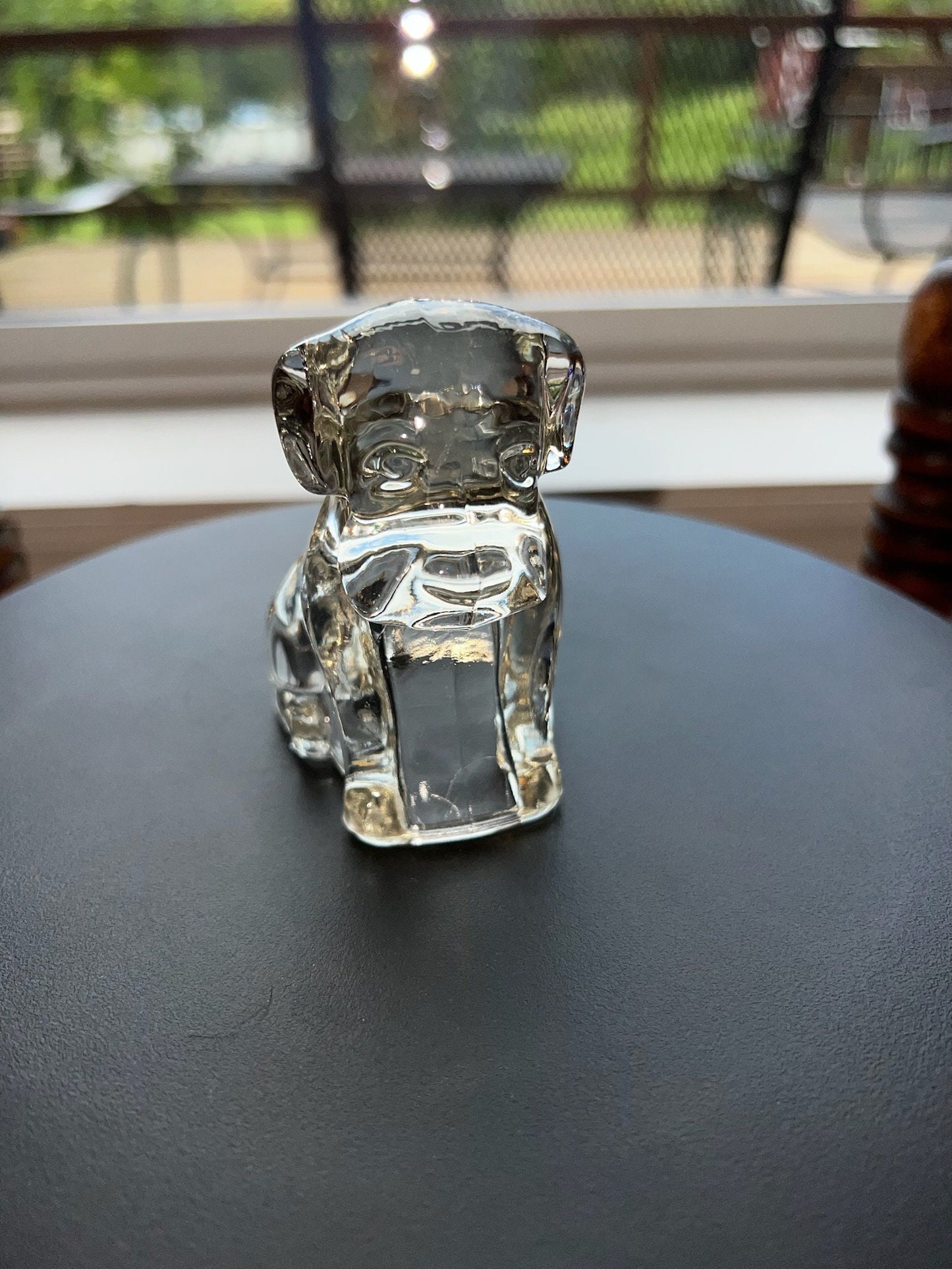 Vintage Mopey Sad Puppy Dog Hollow Glass Art Figurine Clear Glass 1940’s Federal Glass Lover Antiques and Vintage