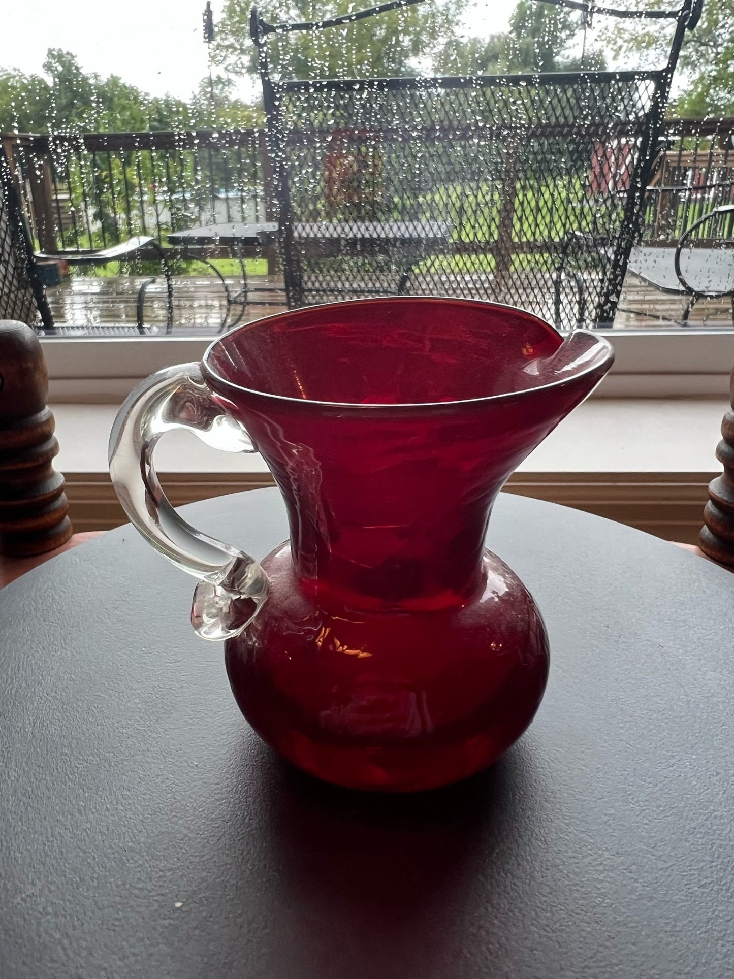Vintage Ruby Red Mini Pitcher Mini Treasure Small Vase Lover Antiques and Vintage