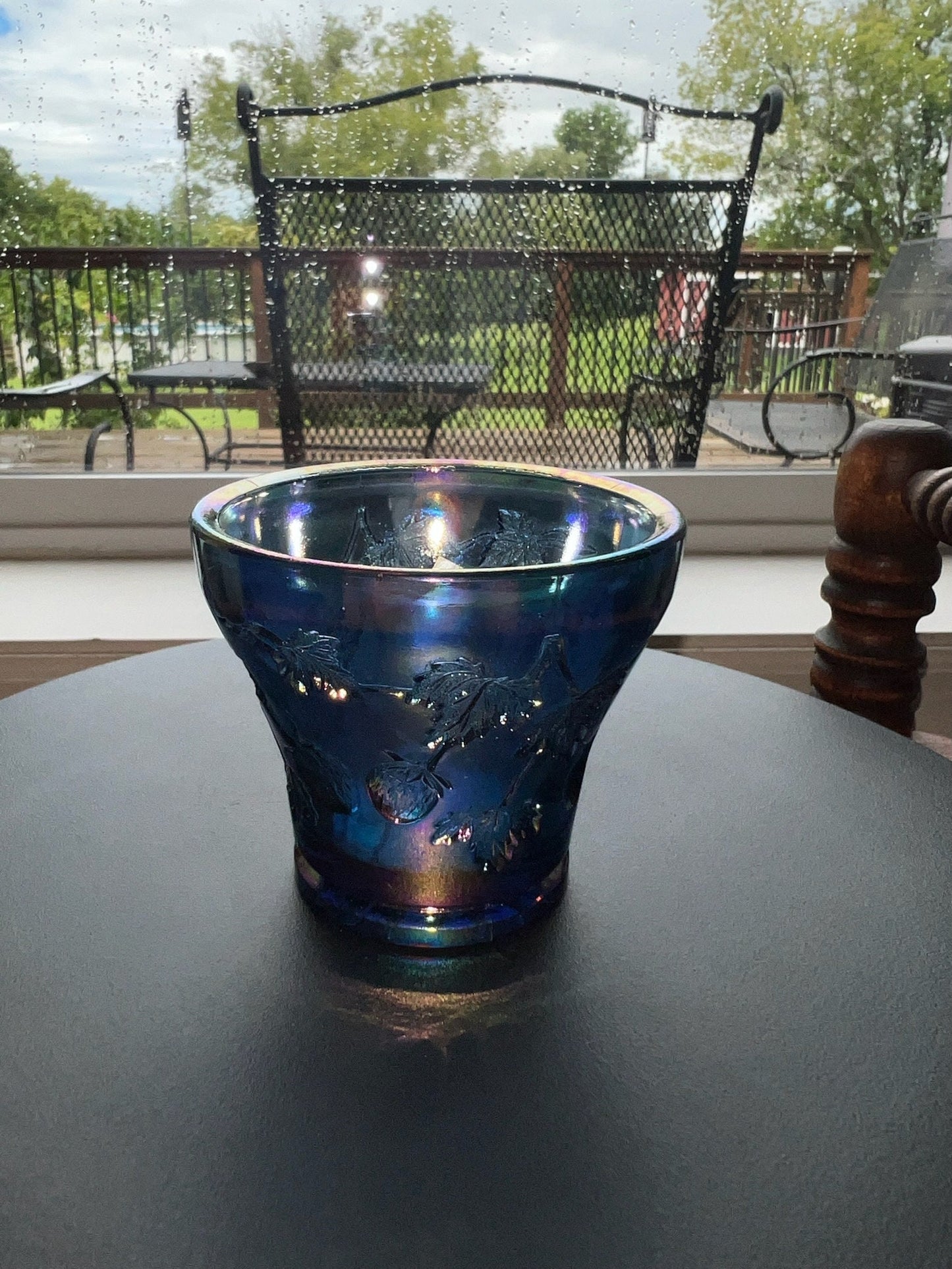 Vintage Summit Art Carnival Glass Toothpick Holder Small Container Purple Art Glass Lover Antiques and Vintage