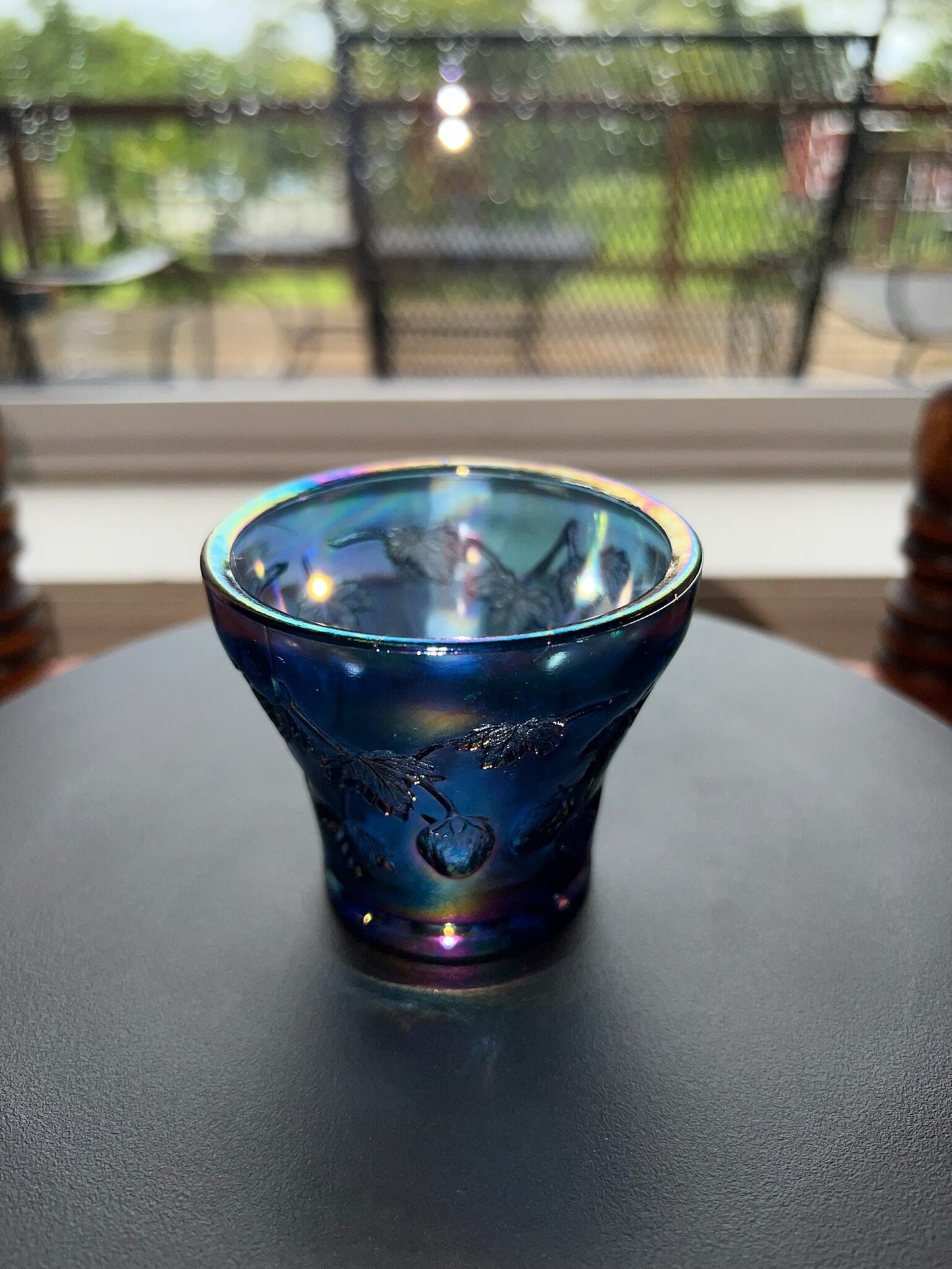 Vintage Summit Art Carnival Glass Toothpick Holder Small Container Purple Art Glass Lover Antiques and Vintage