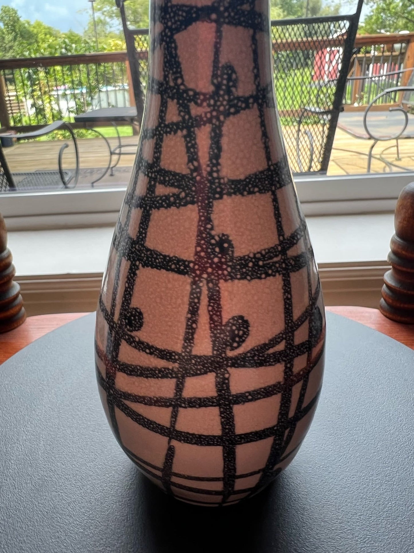 Vintage White and Black Bud Flower Vase Abstract Ceramic Bud Vase Black & White Vase Lover Antiques and Vintage