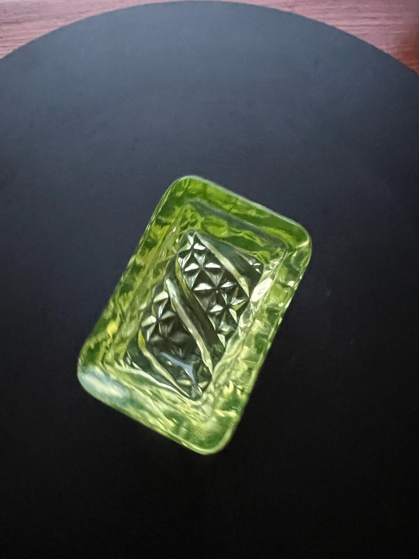 Vintage Vaseline Yellow Toothpick Holder Small Glass Art Container Pattern Glass Art Lover Antiques and Vintage