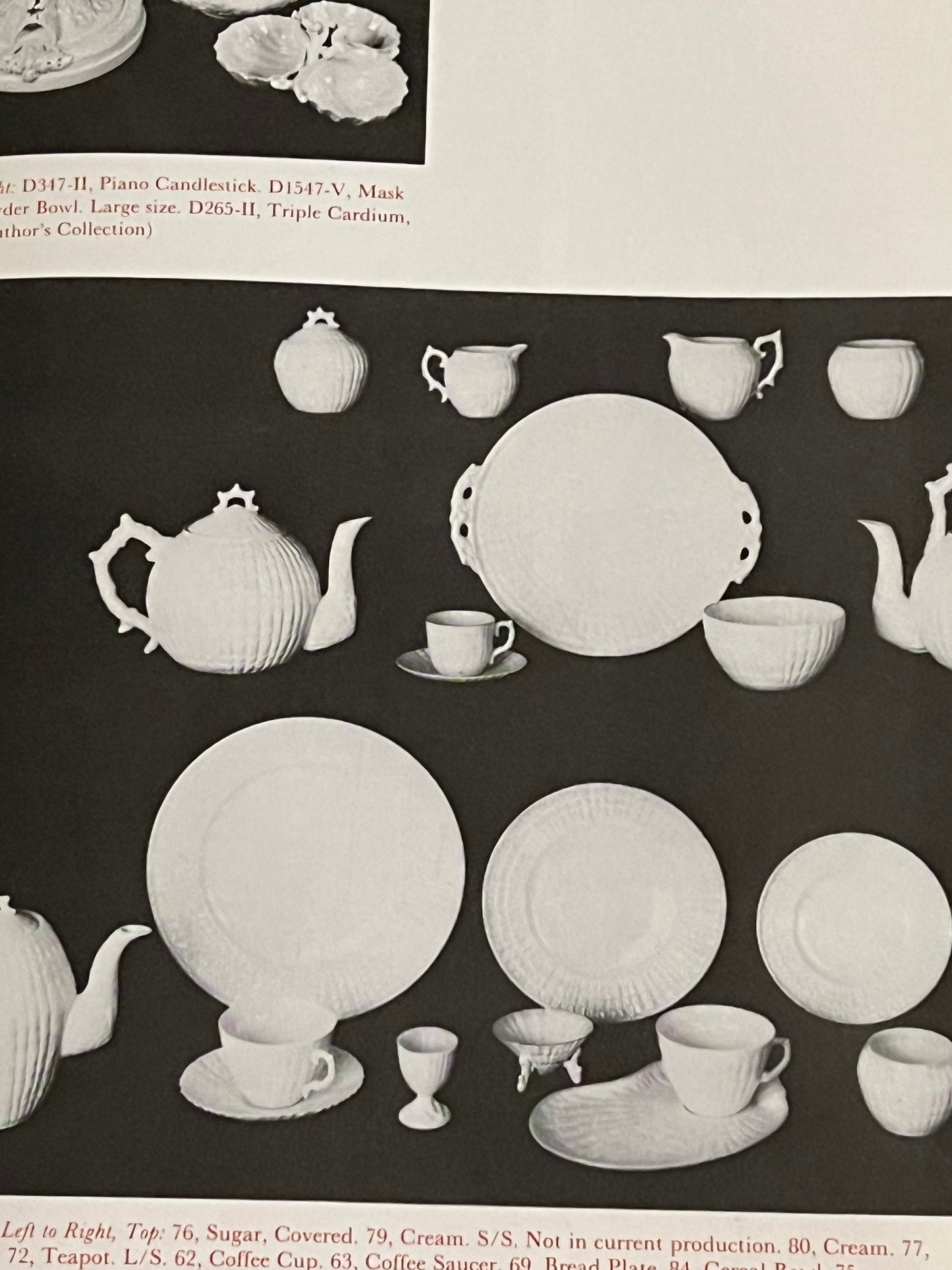 Vintage Belleek The Complete Collector’s Guide and Illustrated Reference Book Guide by Richard K. Degenhardt Copyright 1978 with dust cover