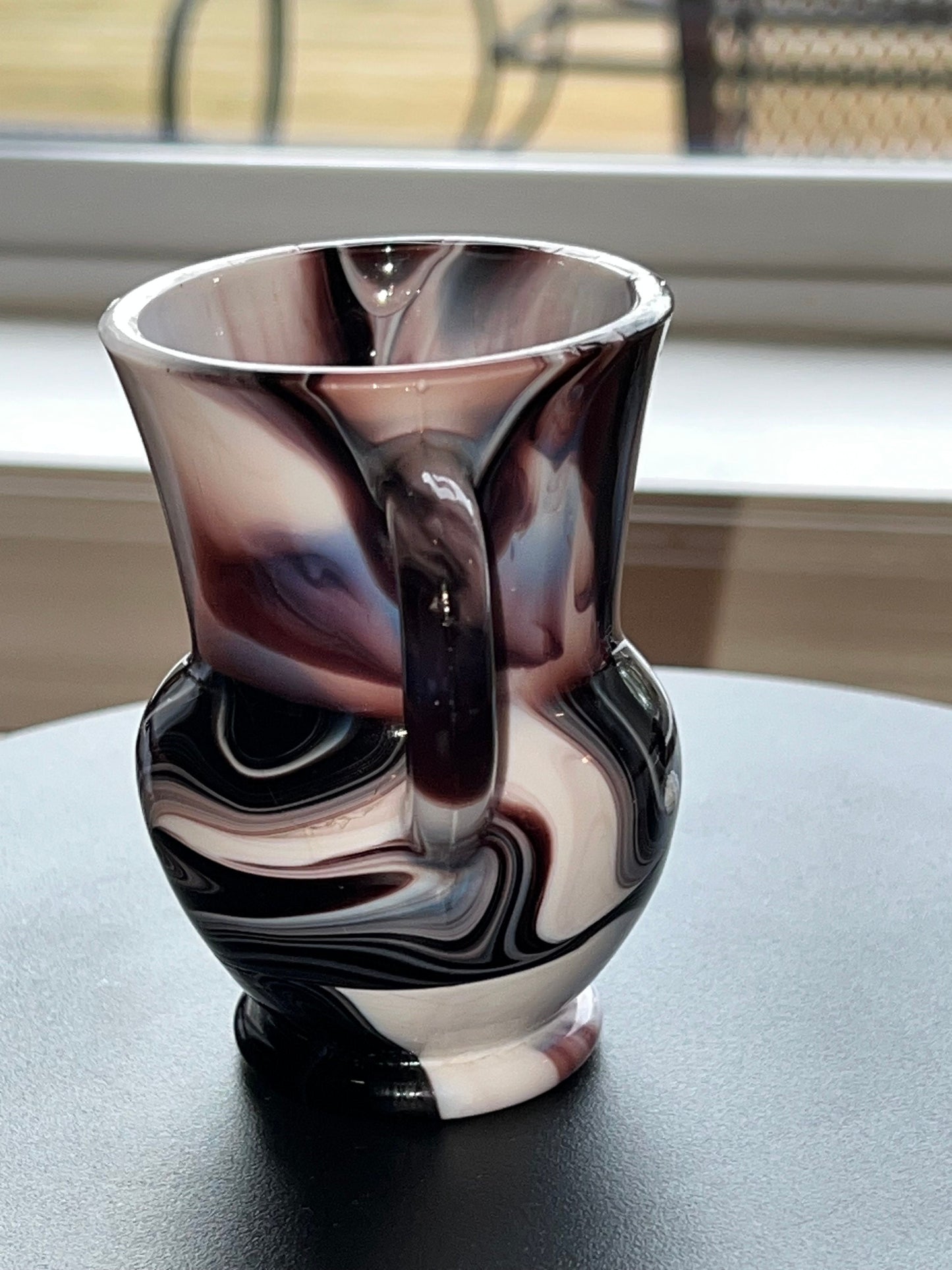 Vintage Purple Slag Glass Toothpick Holder Glass Art Small Container Lover Antiques and Vintage