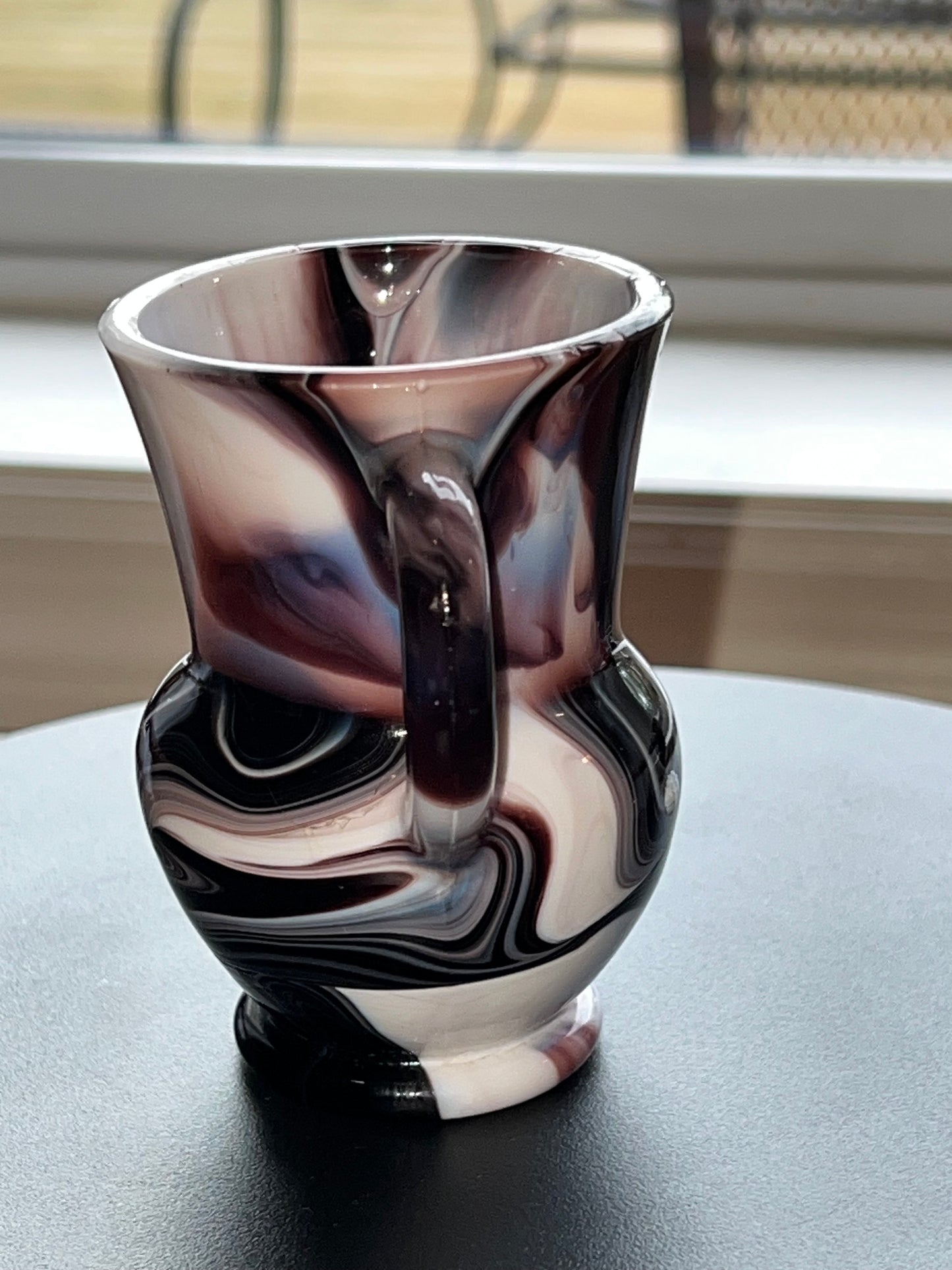 Vintage Purple Slag Glass Toothpick Holder Glass Art Small Container Lover Antiques and Vintage