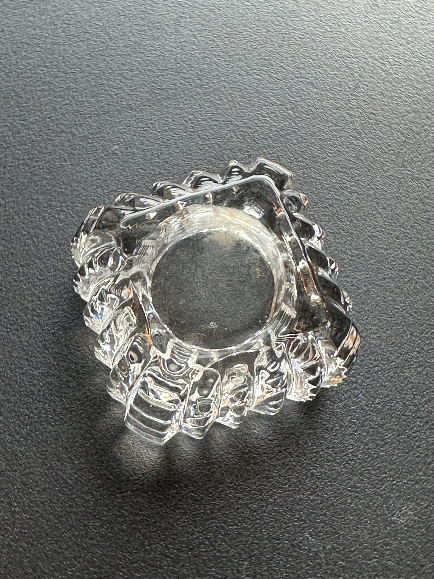 Vintage Clear Cut Glass Square Crystal Dish, Container, Figurine, Sugar Dish, Toothpick Holder, Glass Art Lover Antiques and Vintage