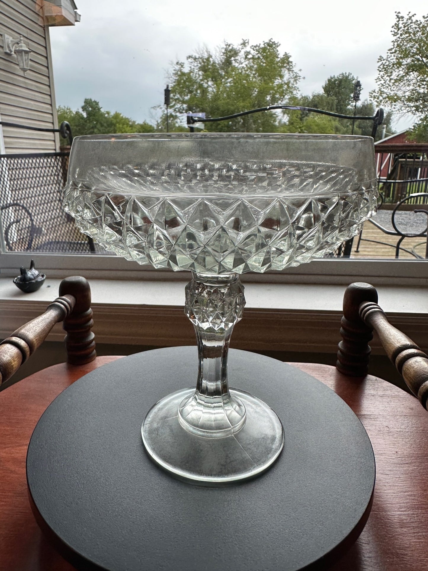 Antique Crystal Cut Glass Compote with Top Lid Crystal Glass Art Lover Antiques and Vintage