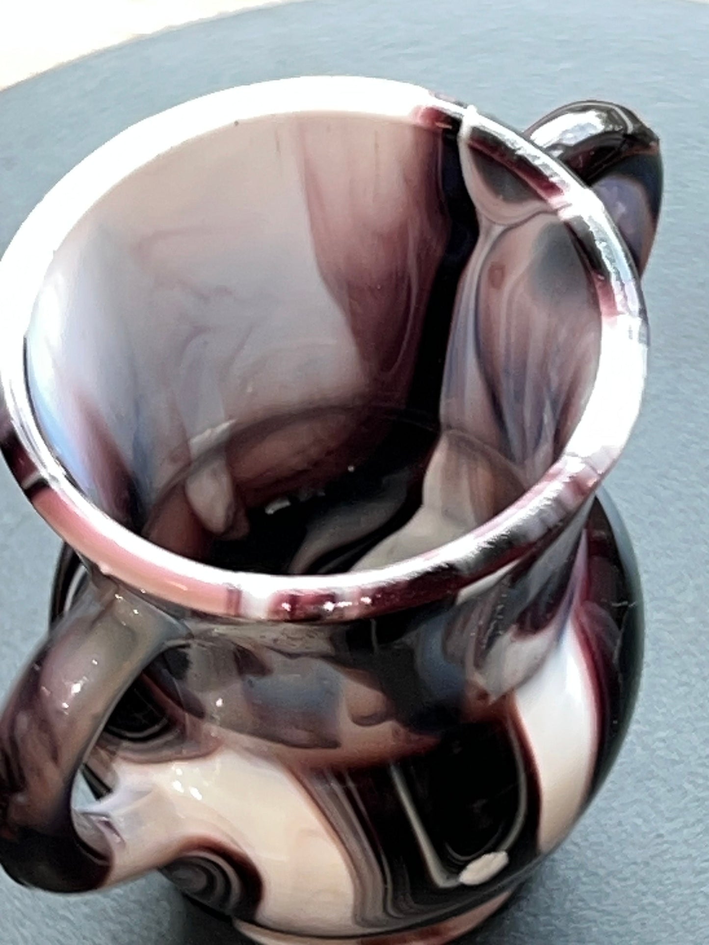 Vintage Purple Slag Glass Toothpick Holder Glass Art Small Container Lover Antiques and Vintage