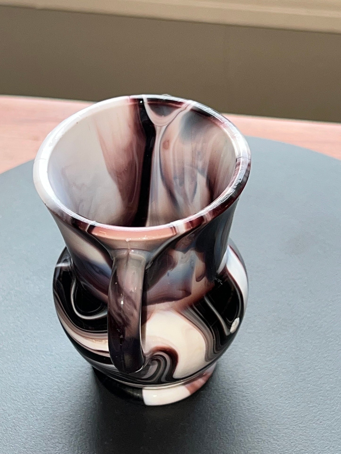 Vintage Purple Slag Glass Toothpick Holder Glass Art Small Container Lover Antiques and Vintage