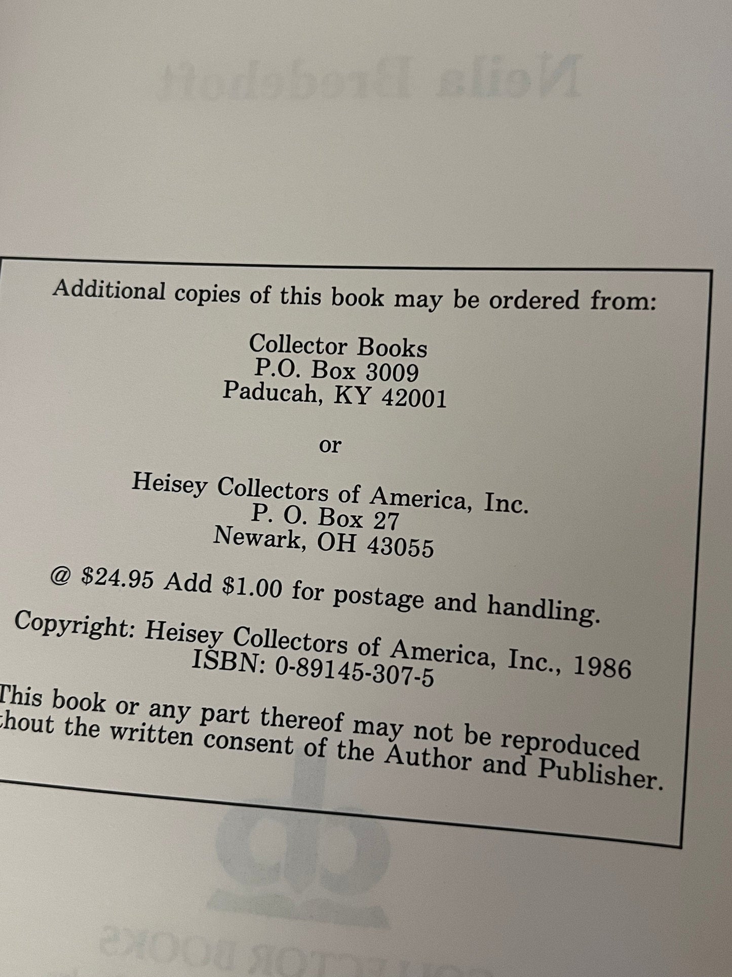 The Collector’s Encyclopedia of Heisey Glass 1925-1938 Book Guide Price Guide by Neila Bredehoft Lover Antiques and Vintage