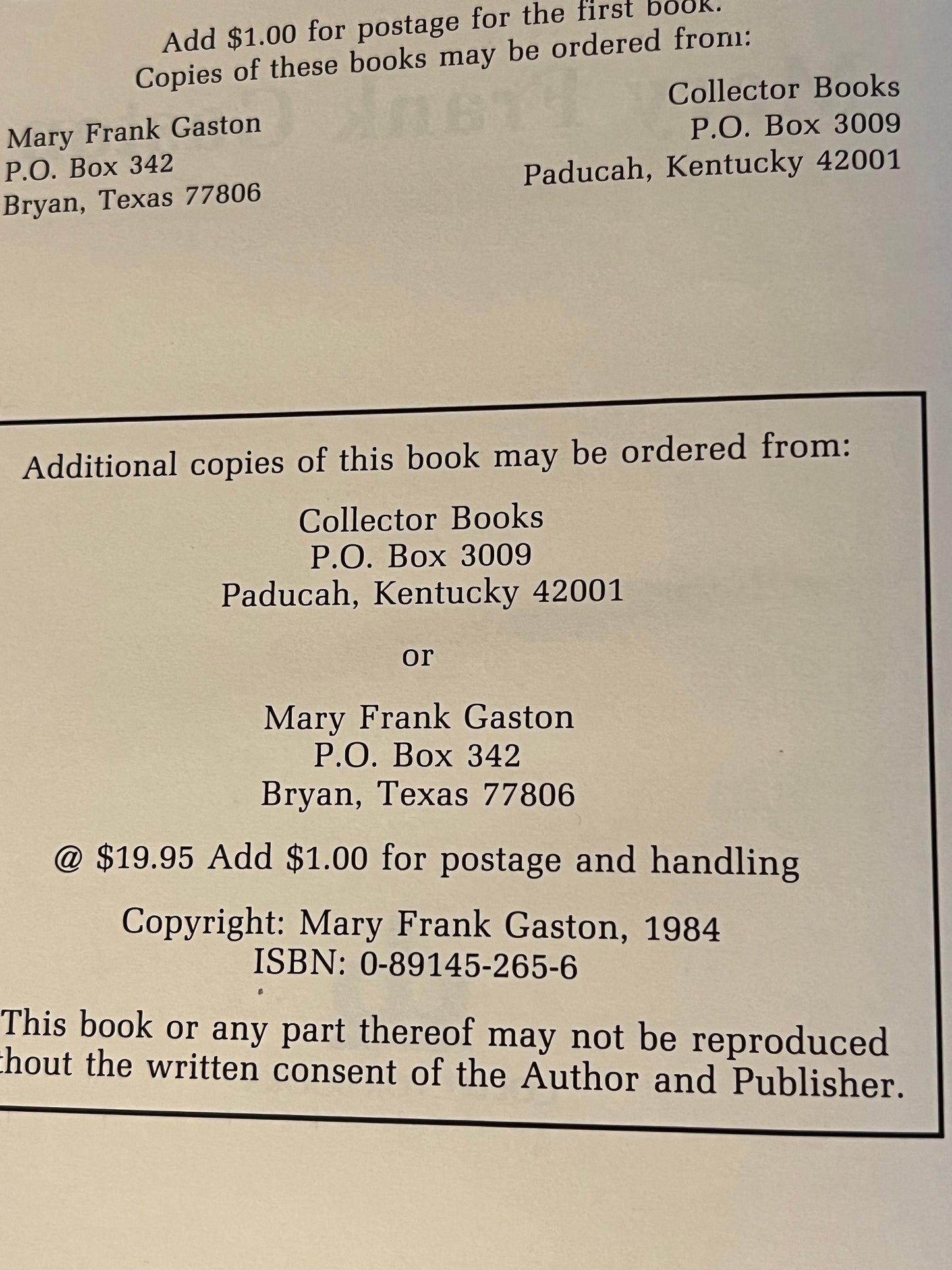 Vintage American Belleek Book Guide Illustrated Reference by Mary Frank Gaston Copyright 1984 Lover Antiques and Vintage