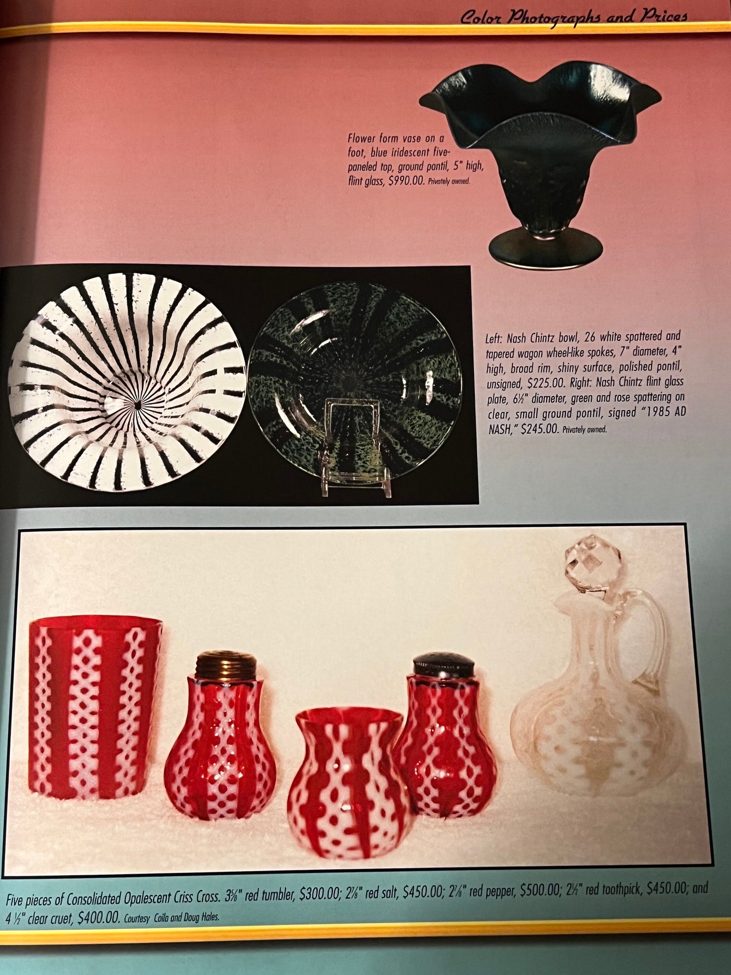 Vintage Collector’s American Art Glass by John A. Shuman III Book Guide Tiffany Lenox Steuben Sandwich Mount Washington Lover Antiques